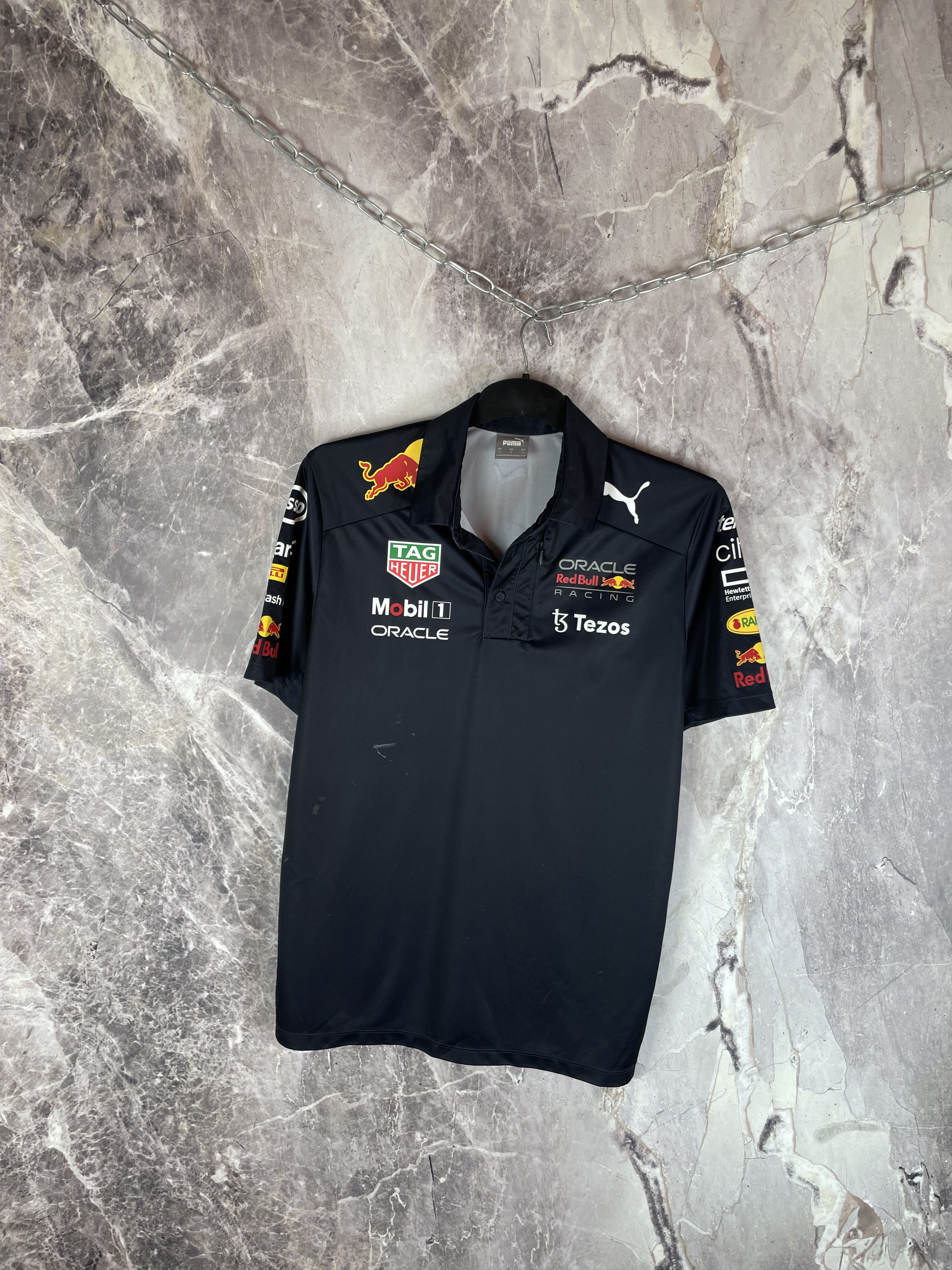 Red Bull Puma Bed Bull Vintage T-Shirt Size US L / EU 52-54 / 3 - 2 Thumbnail
