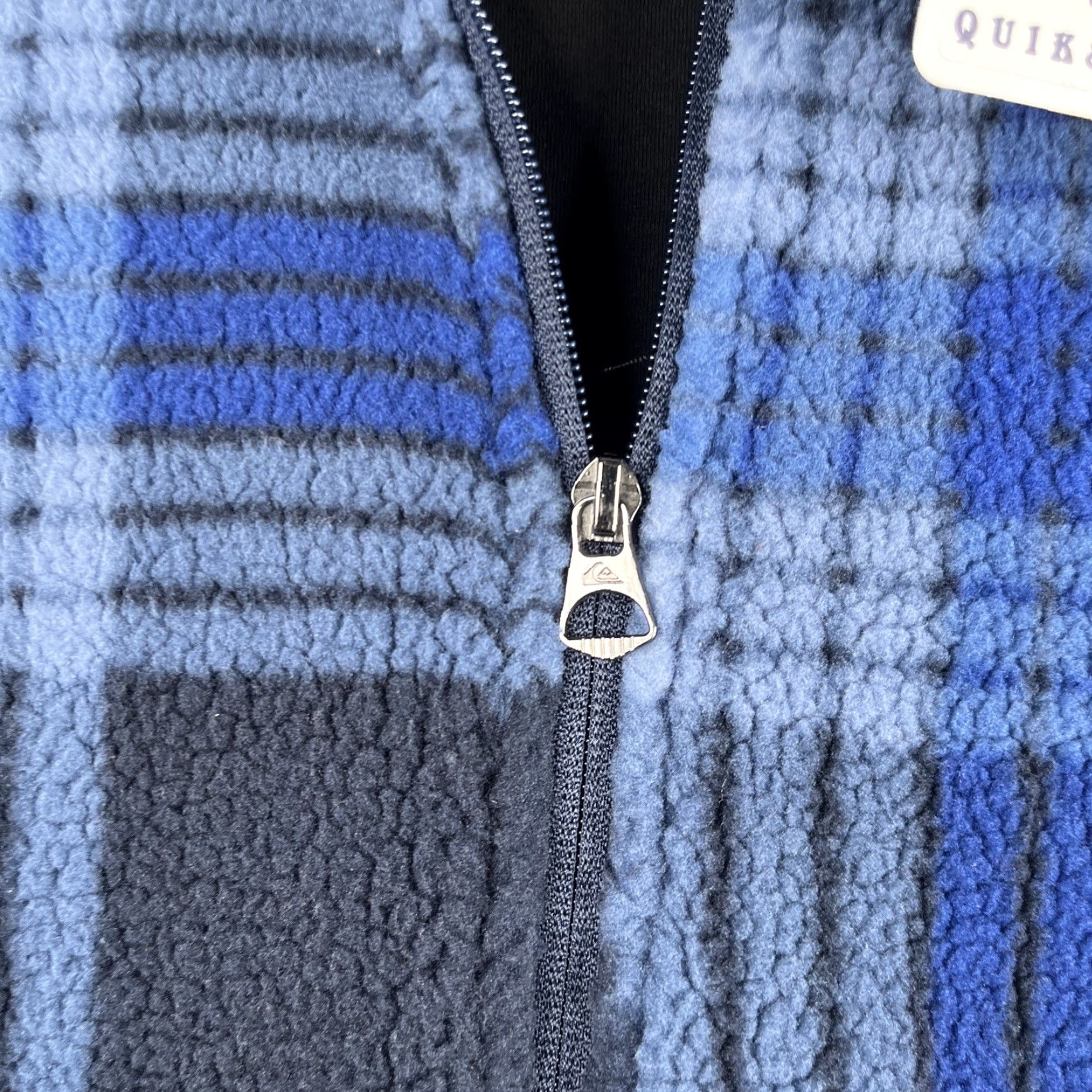 Quiksilver Quiksilver Jacket Mens L Blue Plaid Full Zip Pockets Sherpa Fleece Bomber Outdoor Winter Casual Size US L / EU 52-54 / 3 - 5 Thumbnail