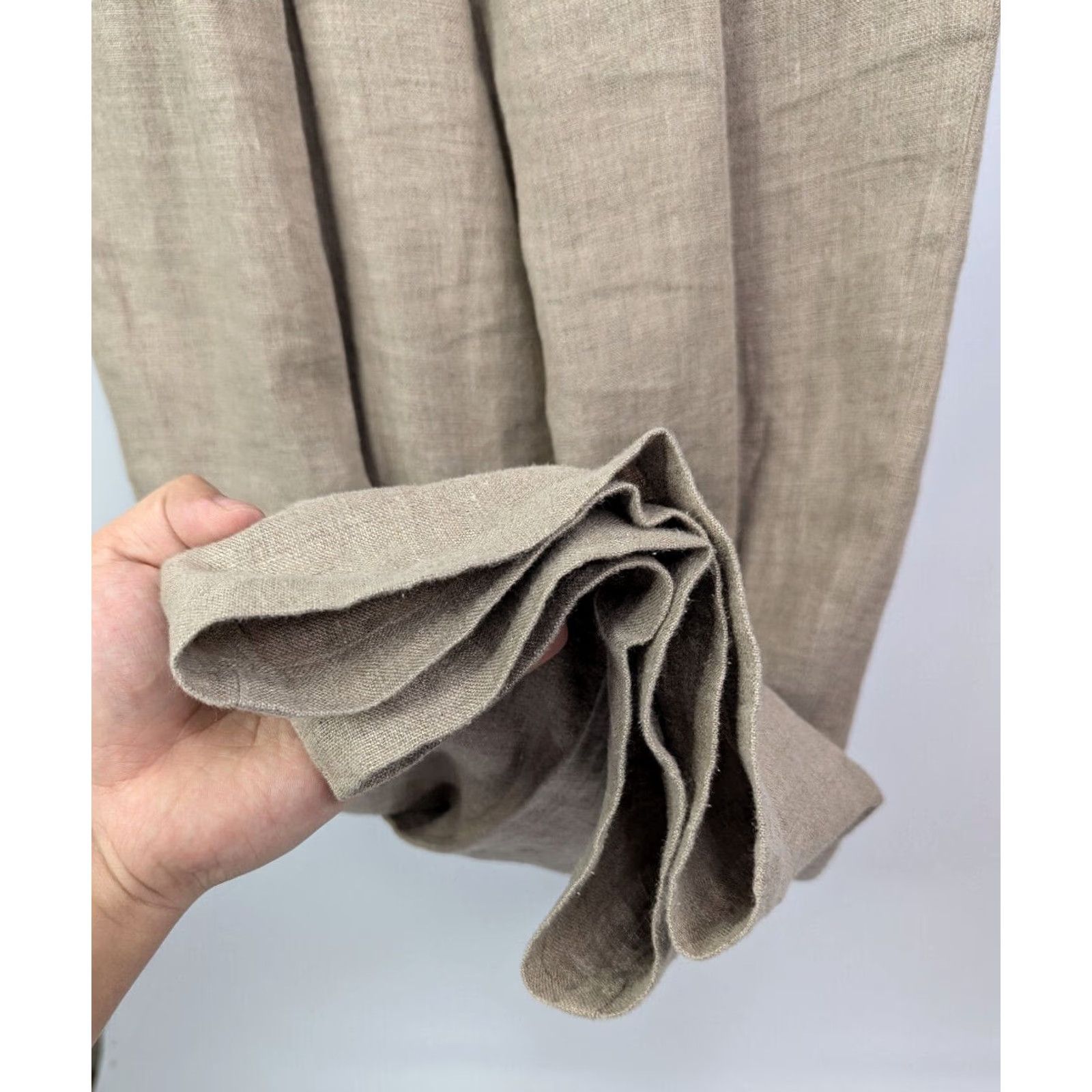 Nordstrom Classiques for Nordstrom Linen Baggy Wide-Leg Pants Beige 12 Womens Paperbag Size 12 Clothing Linen Pant Size 34" / US 12 / IT 48 - 4 Thumbnail