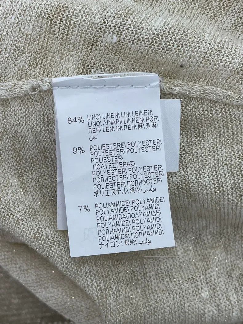 Brunello Cucinelli Brunello Cucinelli Beige Gold Thread Knit Top Size S / US 4 / IT 40 - 5 Thumbnail