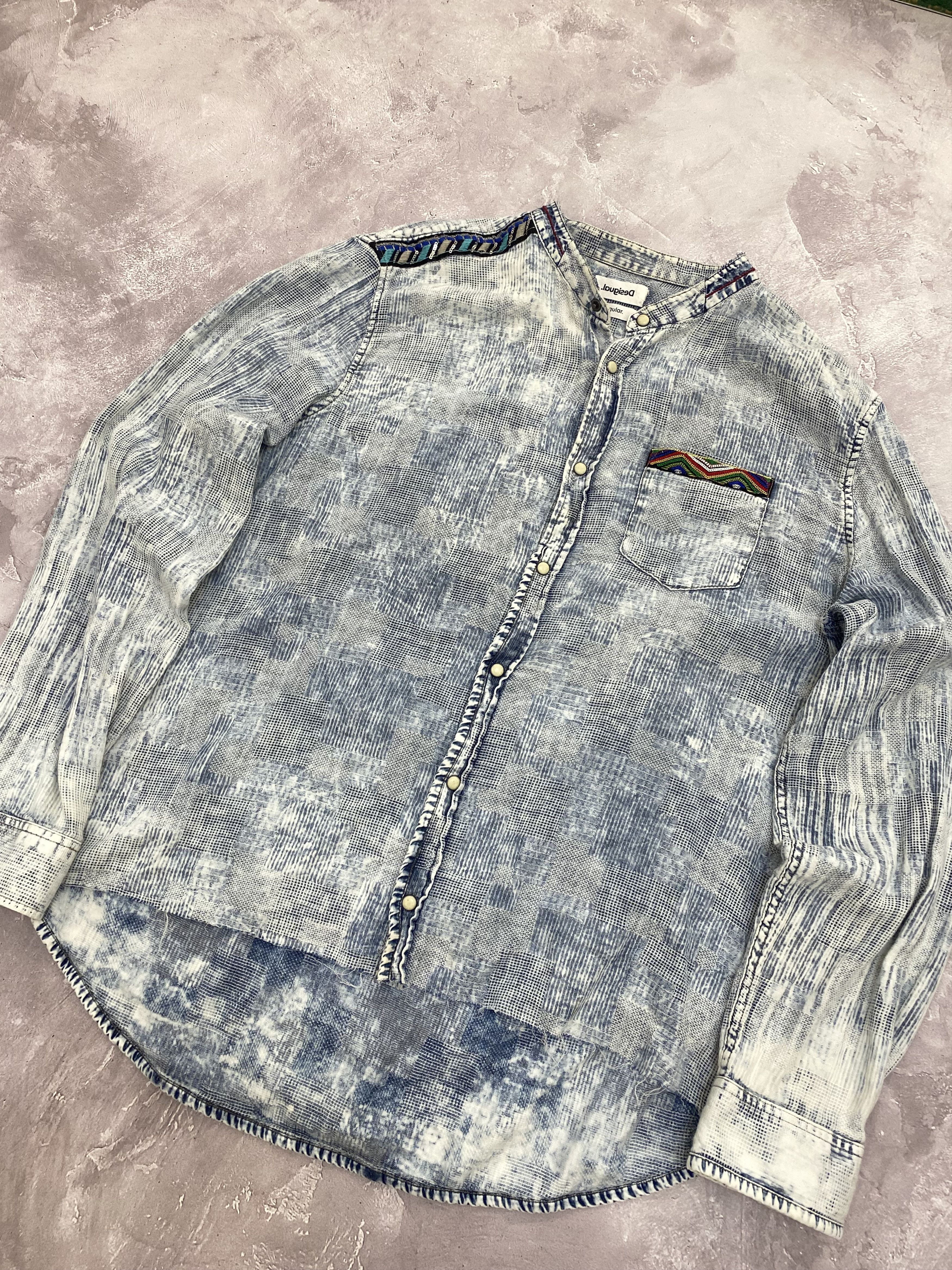 Desigual × Japanese Brand × Vintage Y2K Vintage Desigual Punk Style Longsleeve Shirt Size US M / EU 48-50 / 2 - 2 Thumbnail
