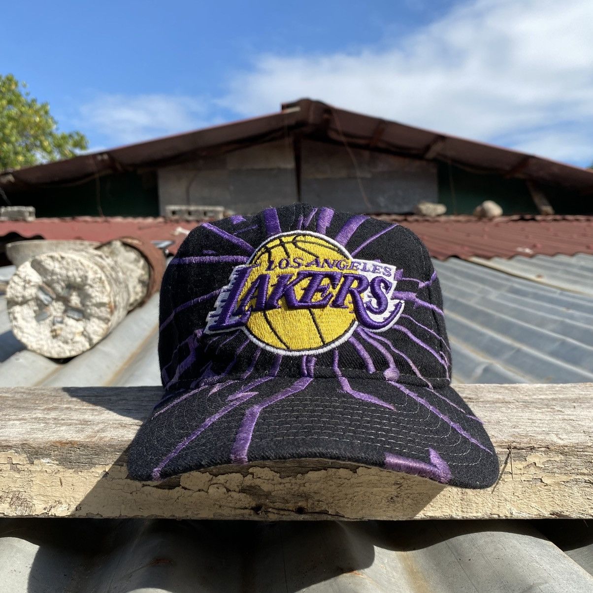 NBA 90’s VINTAGE RARE LA LAKERS COLLISION SNAPBACK BY STARTER Size ONE SIZE - 6 Thumbnail