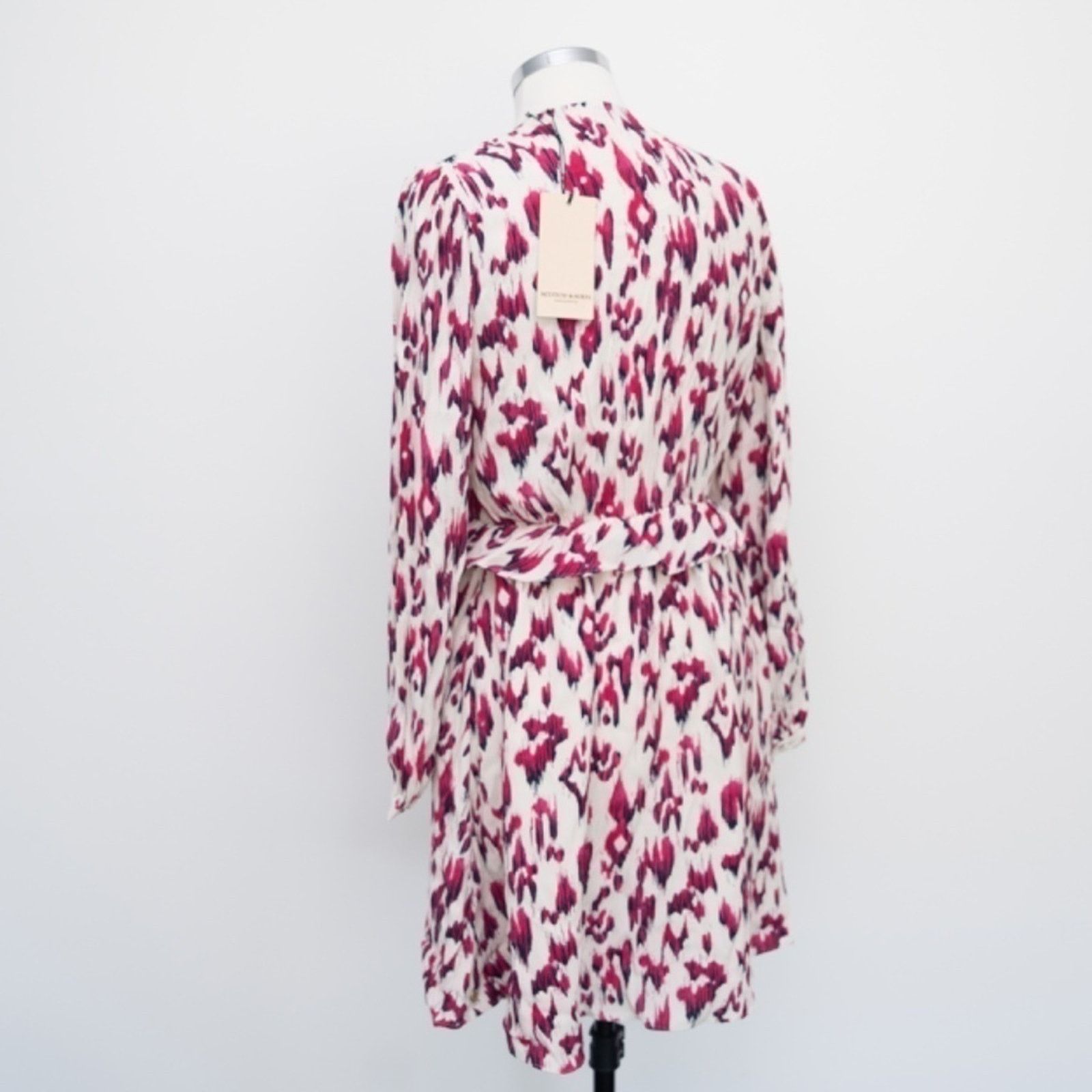 Scotch & Soda Scotch & Soda. Wrap Dress In Brushed Ikat Cherry Pie. Size M / US 6-8 / IT 42-44 - 2 Thumbnail