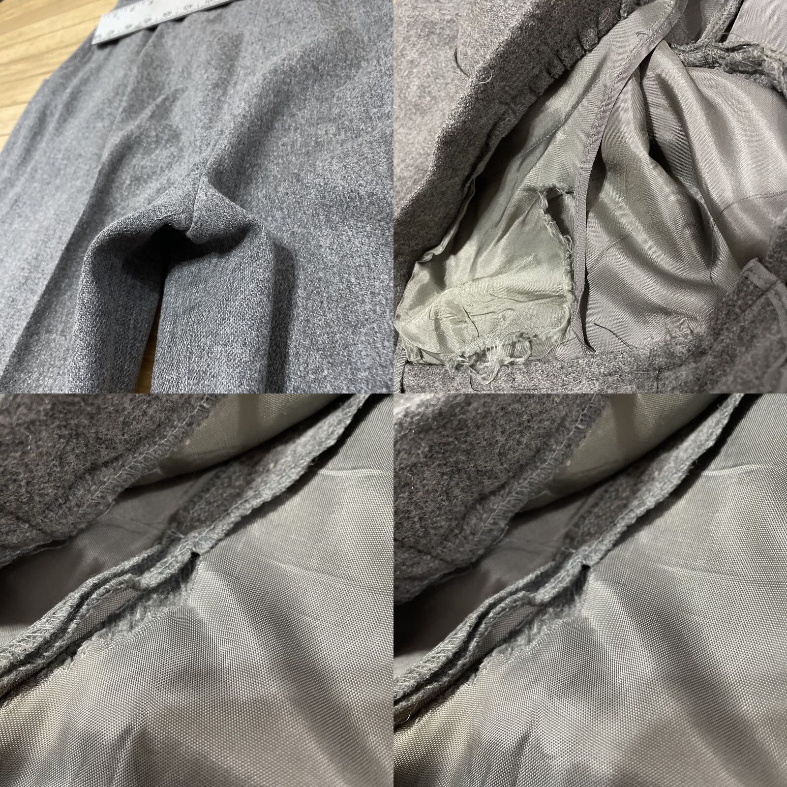 Vintage VINTAGE Collectibles Gray Wool Dress Pants Women 14 32x30 Flat Front Zipper Button USA Made Professional Size 36" / US 14 / IT 50 - 9 Thumbnail