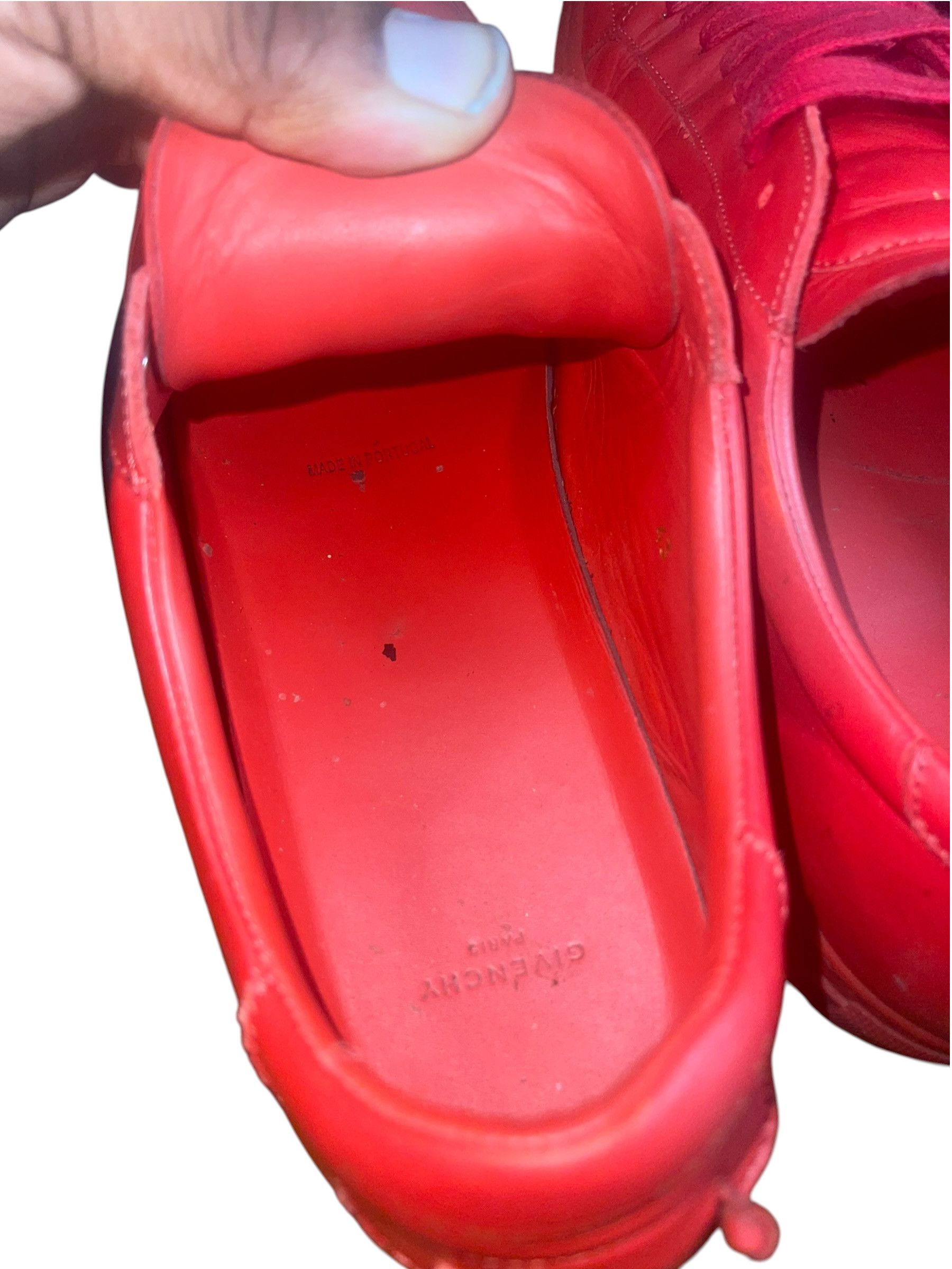 Givenchy Givenchy Paris Red Leather Low Top Sneakers EU43 Men's Shoes Size US 10 / EU 43 - 12 Thumbnail