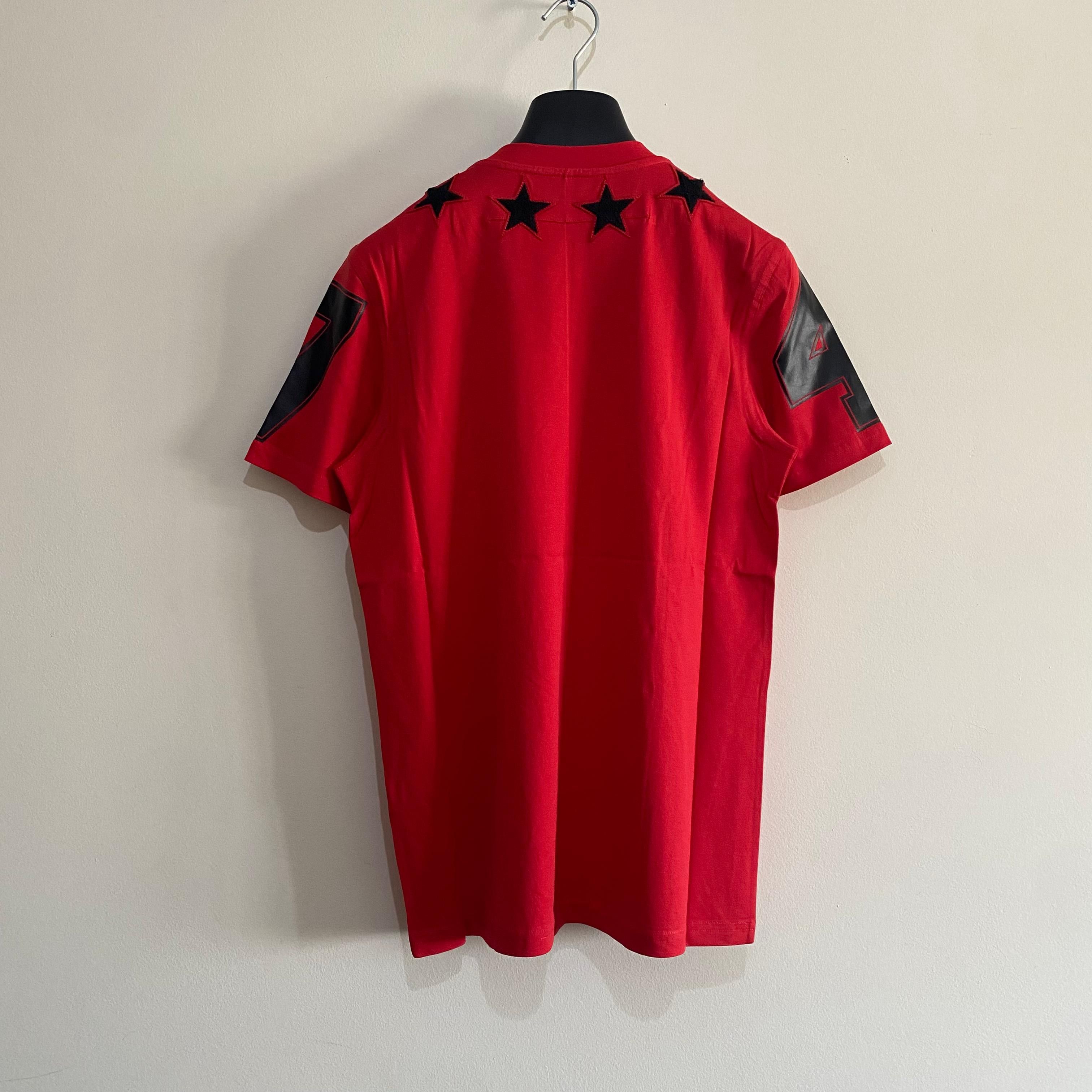 Givenchy Red and Black Felt 5 Stars T-Shirt Size US XS / EU 42 / 0 - 7 Thumbnail