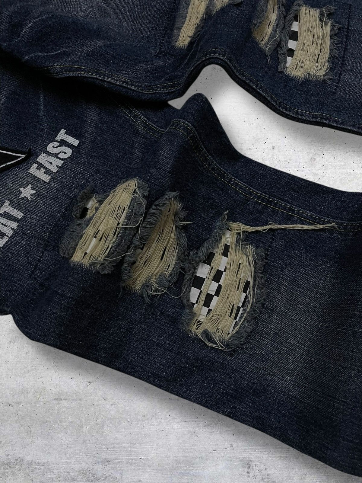 Hysteric Glamour VINTAGE DOMINATE CRAFTED OG DESIGNER JAPAN RIPPED PATCHWORK Size US 31 - 8 Thumbnail