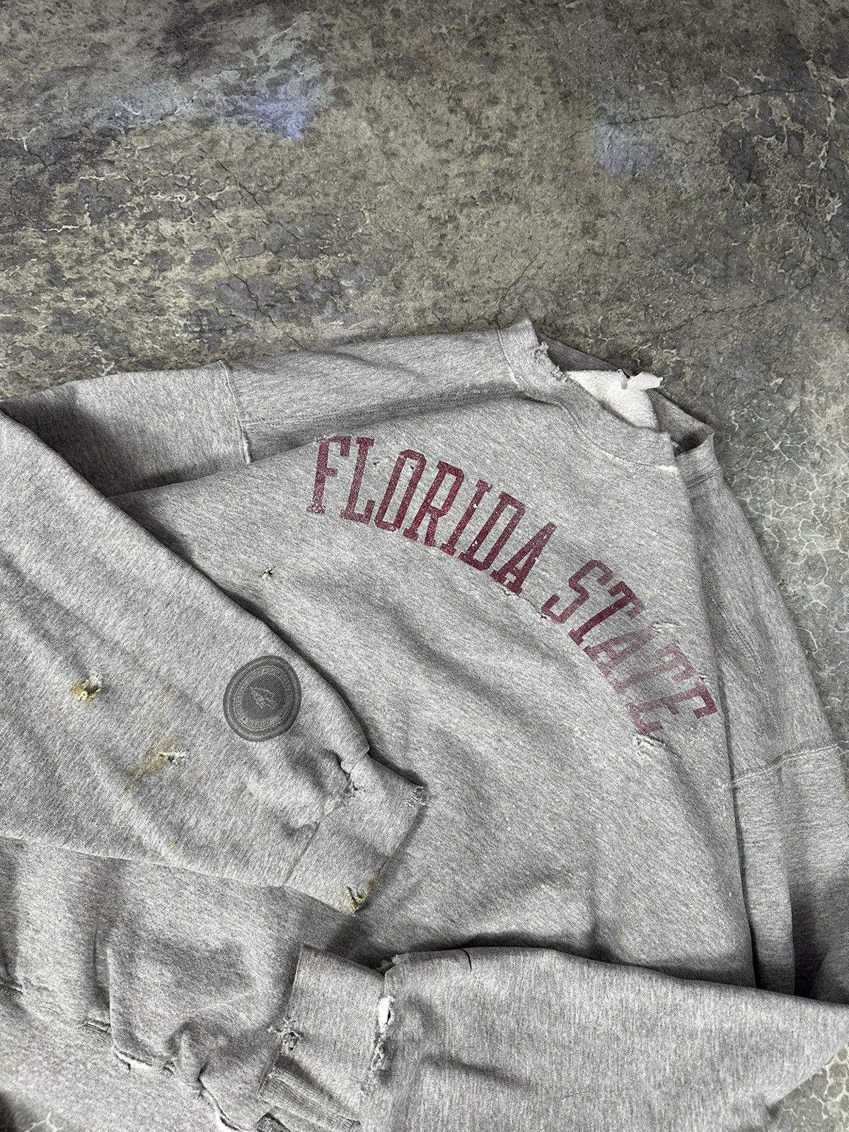 Nike × Vintage Vintage Nike Florida State Thrashed Crewneck Size US L / EU 52-54 / 3 - 5 Thumbnail