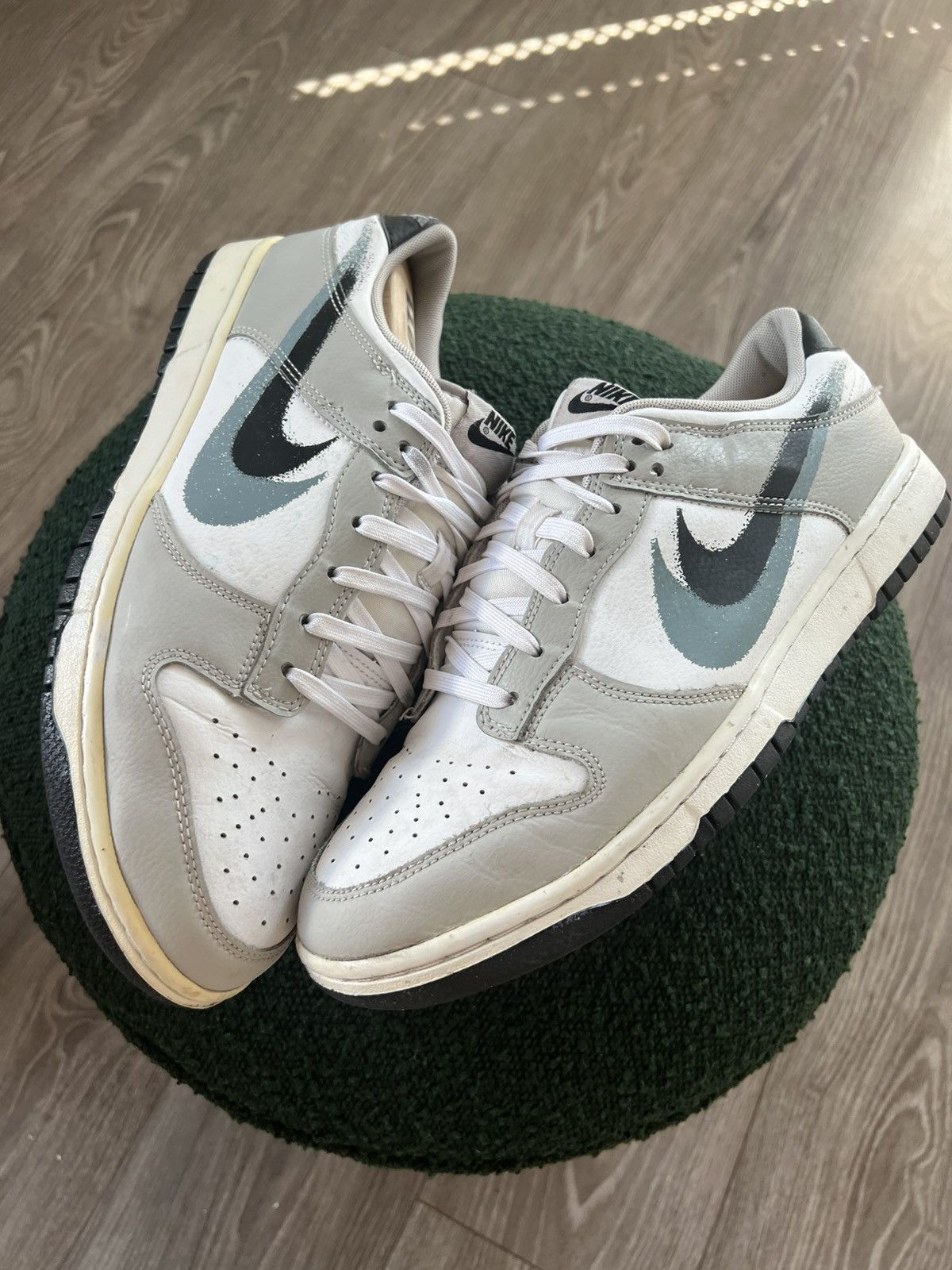 Japanese Brand × Nike ‼️Nike Dunk Low Stencil Swoosh Sneakers‼️ Size US 11 / EU 44 - 3 Thumbnail