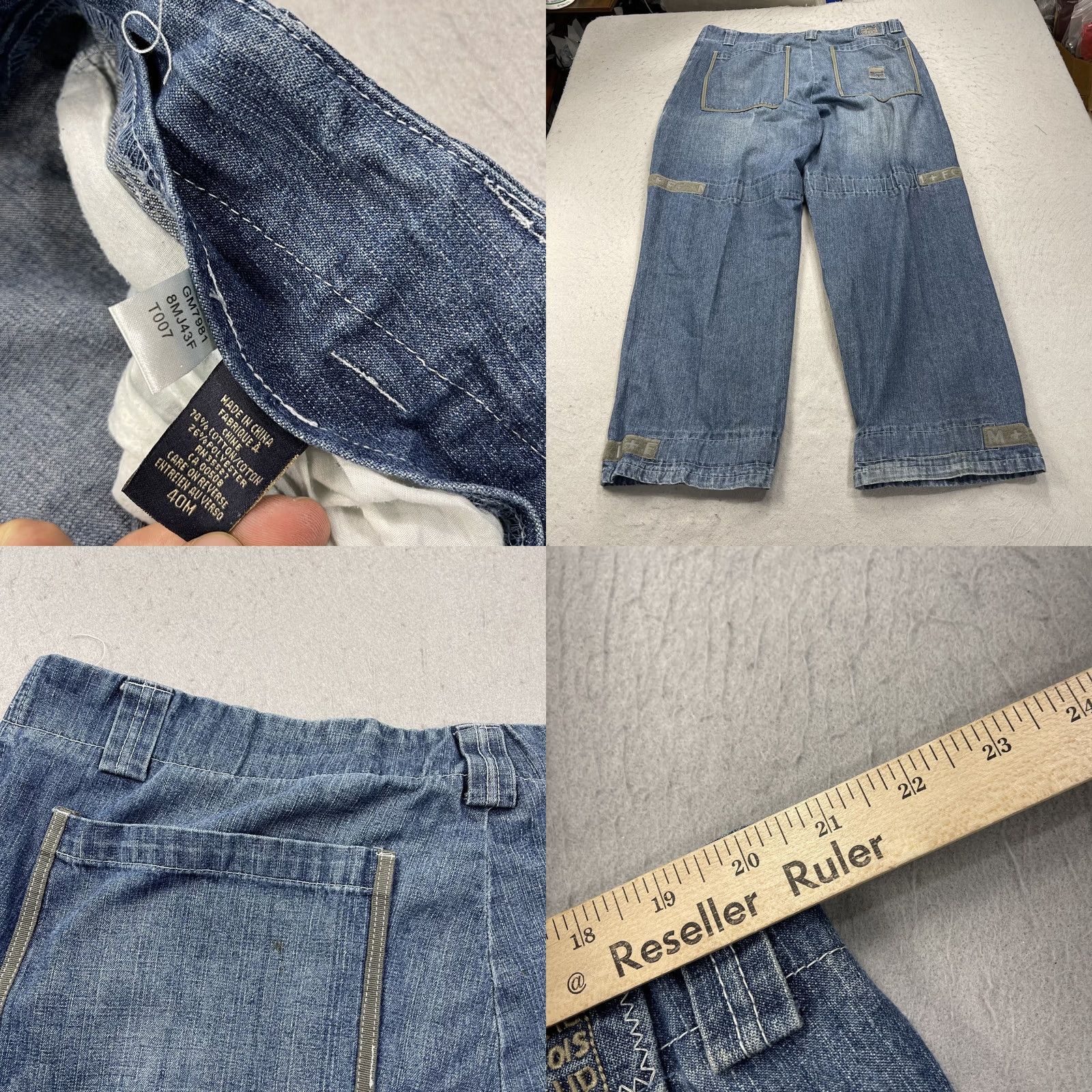 Vintage VINTAGE Girbaud Jeans Mens 40x32 Shuttl Tape Wide Baggy Loose Shirt? Size US 40 / EU 56 - 8 Thumbnail