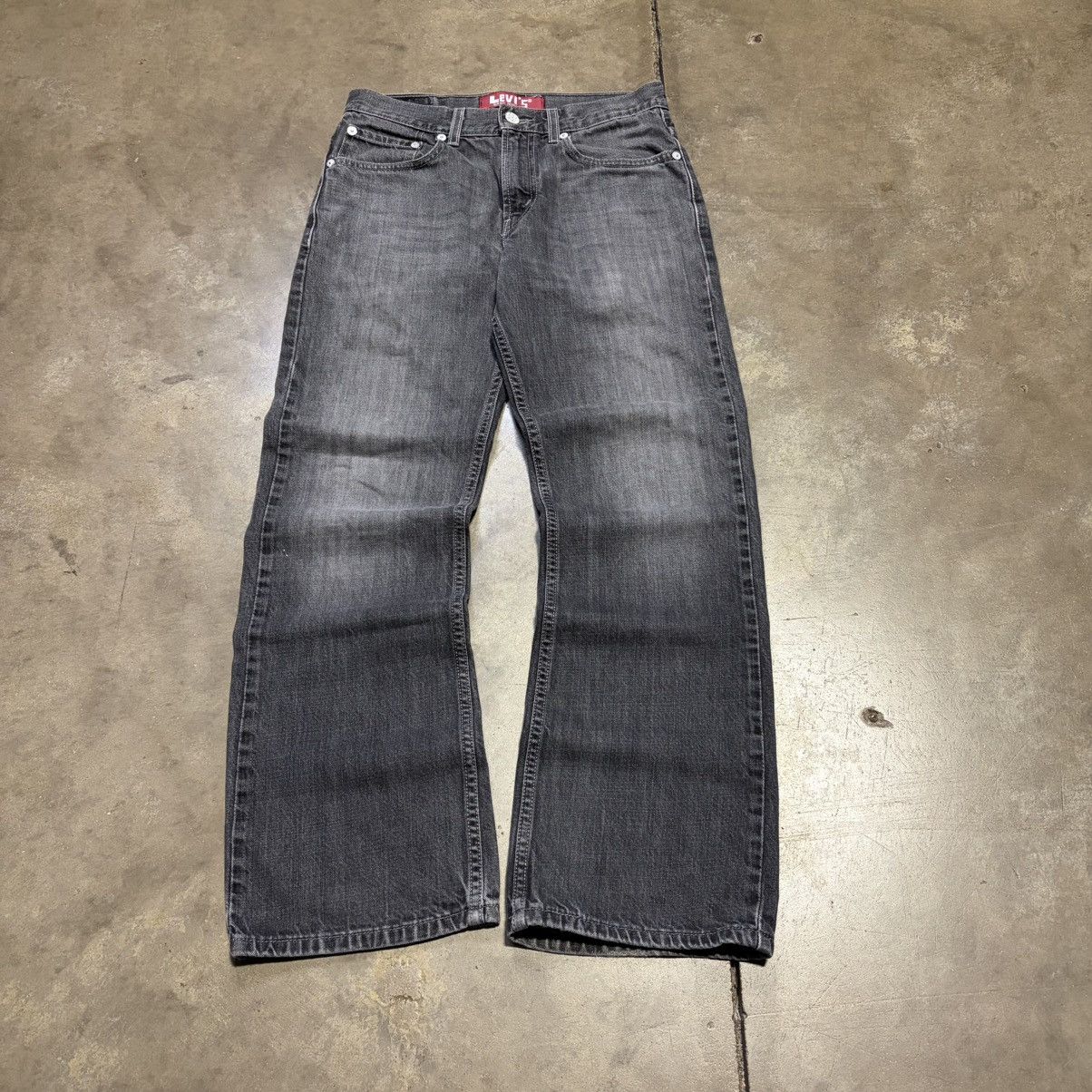 Levi's Vintage Levis 527 Low Rise Bootcut Jeans Black Faded Y2K