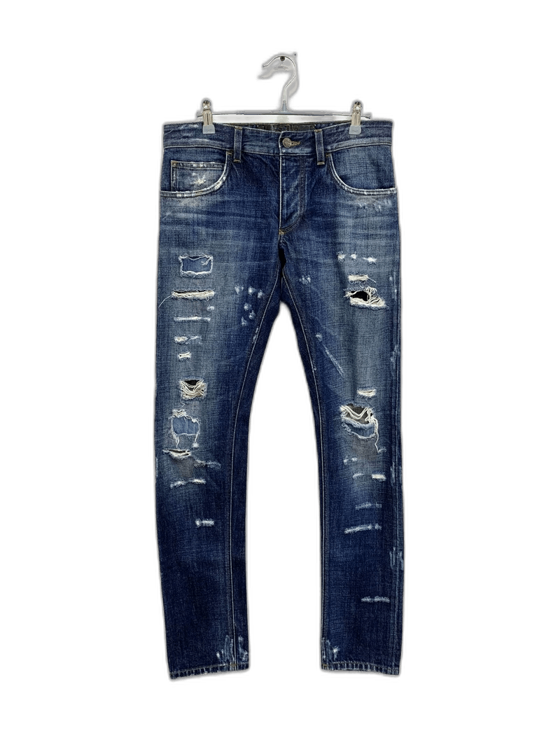 Dolce & Gabbana DG Distressed Denim Long Pants Size 44 Size US 44 / EU 60 - 1 Thumbnail