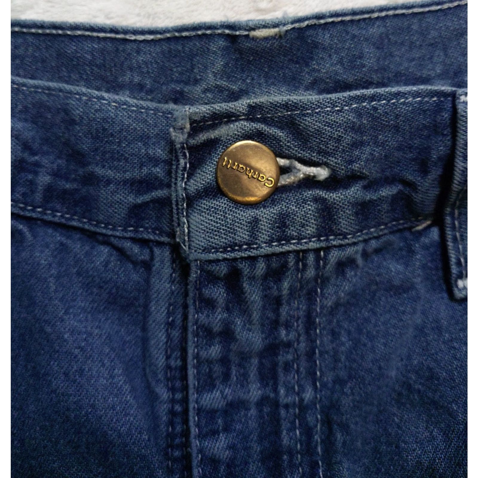 Carhartt Carhartt Jeans Mens 30x30 Blue Relaxed Fit Distressed Denim 5-Pocket Straight Waist 30 Inseam Size US 30 / EU 46 - 6 Thumbnail