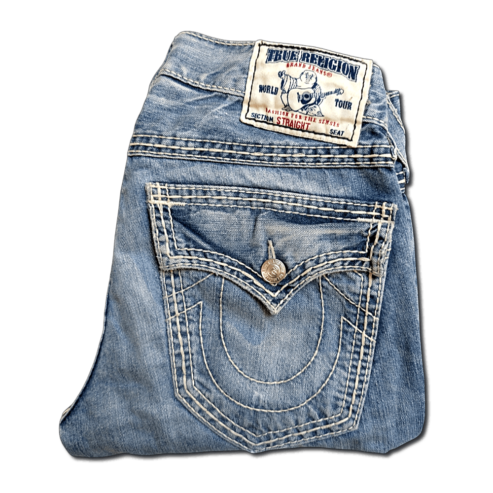 True Religion Jeans 27 VTG Y2K USA Disco Joey Big T