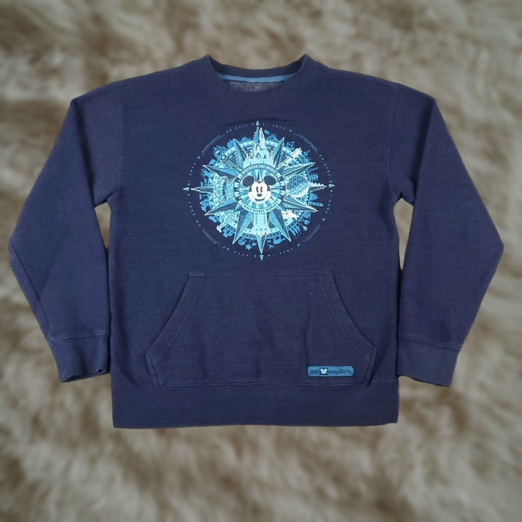 Disney Disney Mens Small Blue Mickey Graphic Pullover Sweatshirt Extra Large XL Casual Size US S / EU 44-46 / 1 - 1 Thumbnail