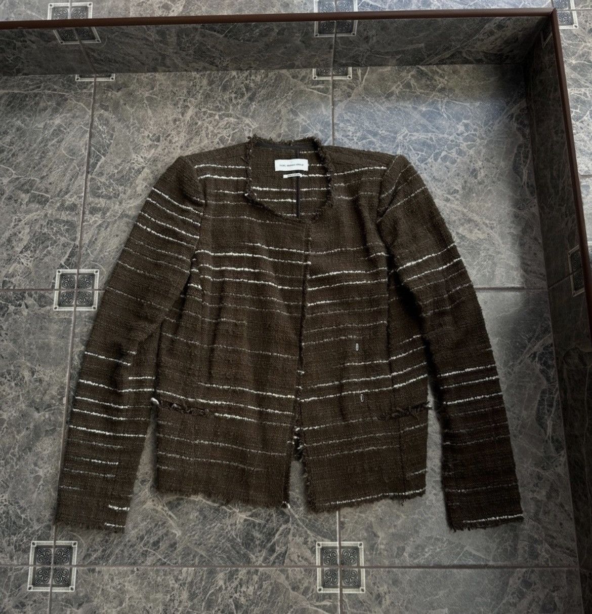 Isabel Marant Etoile Isabel Marant Étoile Tweed Jacket Brown Raw Edge Sz M Size M / US 6-8 / IT 42-44 - 1 Thumbnail
