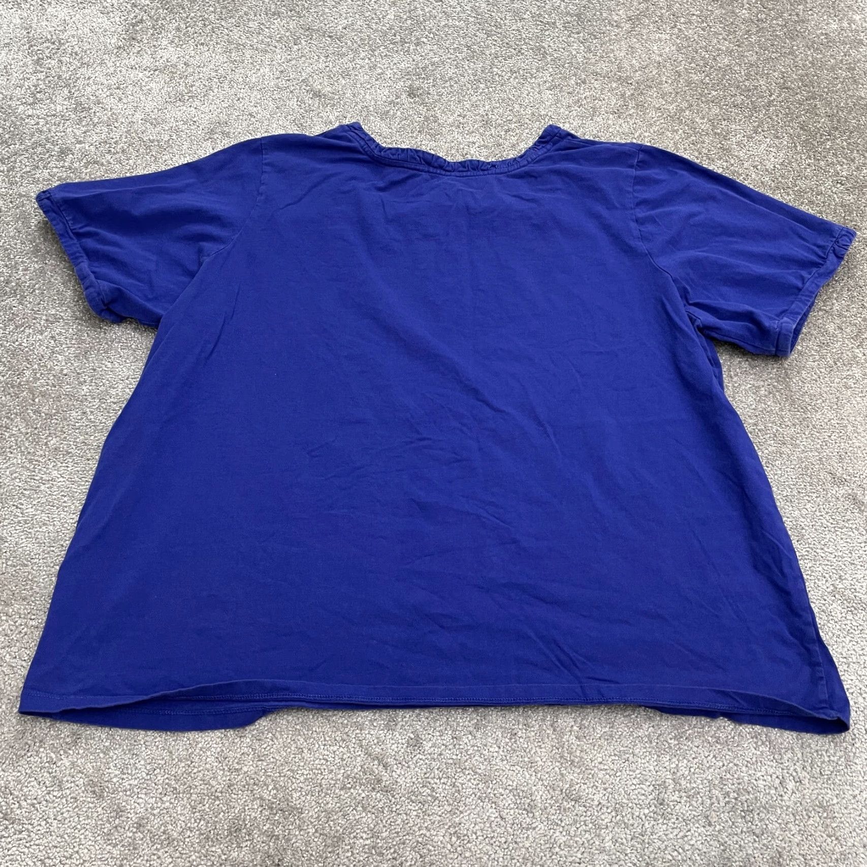 Vintage Liz & Me T-Shirt Womens 3XL Blue Crew Neck Short Sleeve Basic Tee Plus Size Cotton Spandex Classic Logo Tee - Casual Comfort Womens Size XXL / US 16-18 / IT 52-54 - 2 Thumbnail
