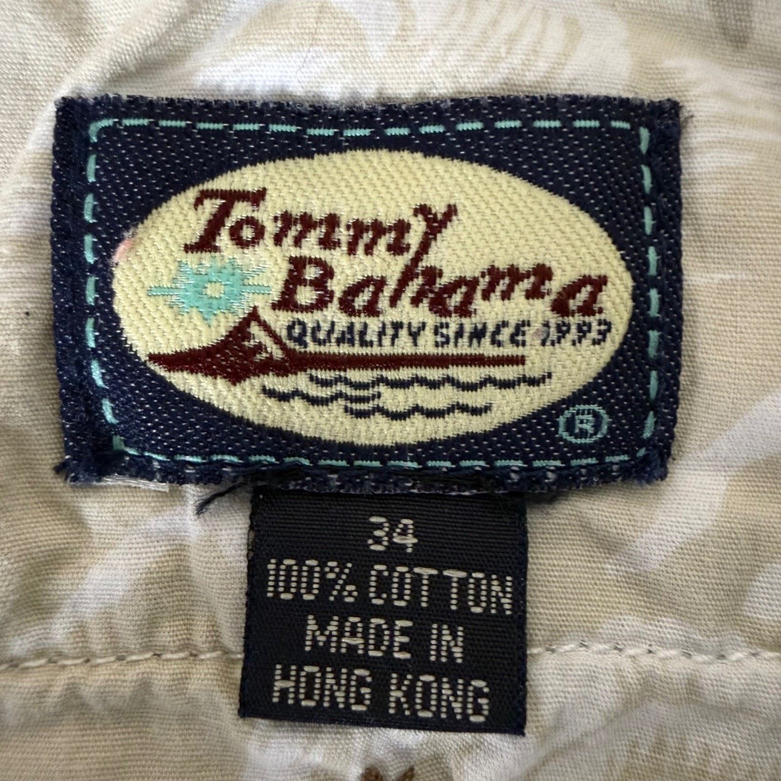 Tommy Bahama Tommy Bahama Relax Mens 34 Olive Pleated Cotton Chino Shorts Size US 34 / EU 50 - 2 Thumbnail