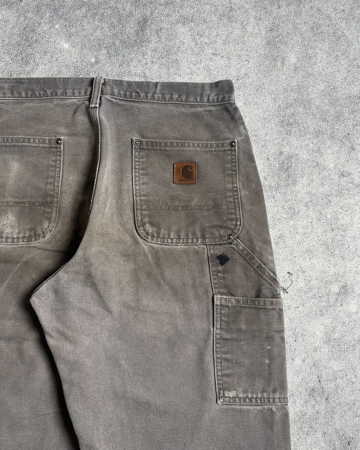 Carhartt Faded Grey Thrashed Carhartt Double Knee Pants Size US 30 / EU 46 - 7 Thumbnail