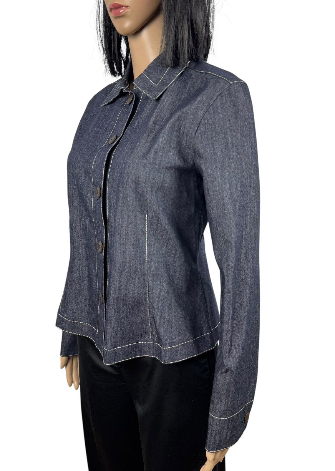 Other Sassenbach Denim Cotton Jacket Button Up size DE34 IT40 Size S / US 4 / IT 40 - 4 Thumbnail