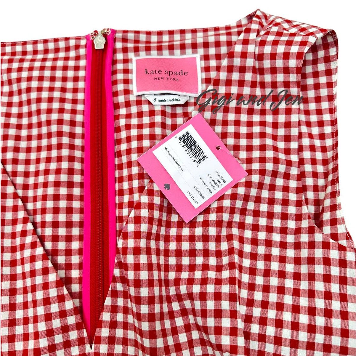 Kate Spade kate spade NY Women’s Mini Gingham Vineyard Dress size 6 Size M / US 6-8 / IT 42-44 - 8 Thumbnail