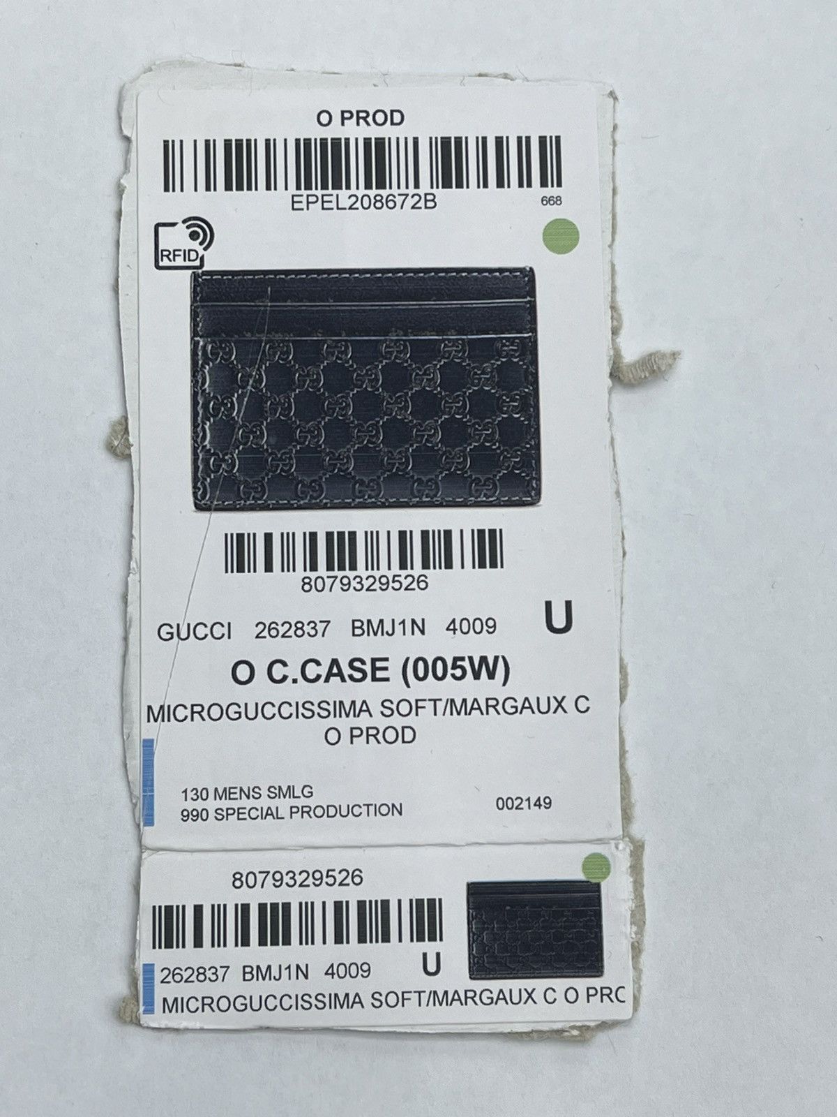 Gucci Gucci Micro Guccissima Black Card Holder Size ONE SIZE - 7 Thumbnail