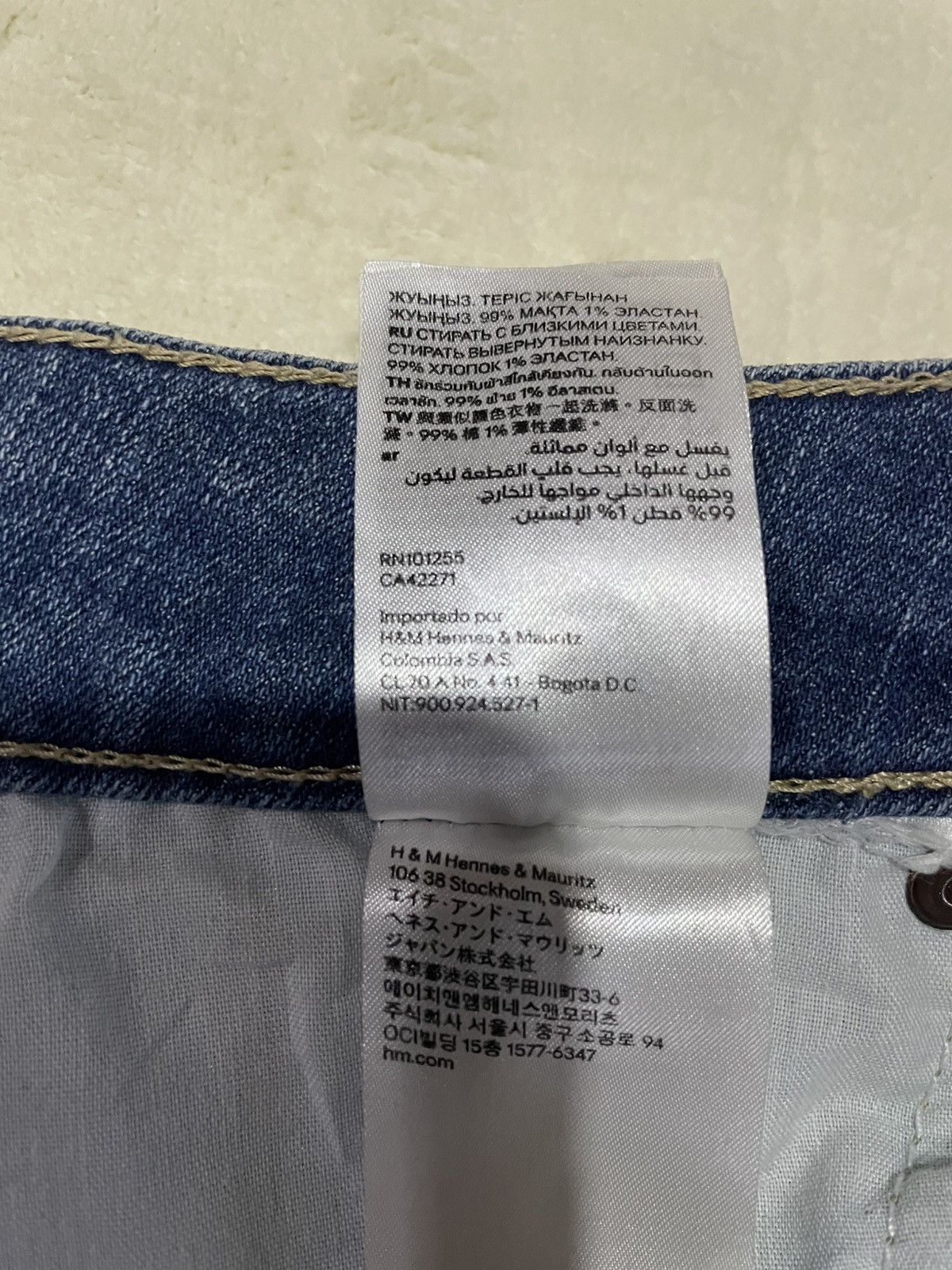 Divided Vintage Skinny Distress Faded Denim Jeans Size US 27 - 11 Thumbnail