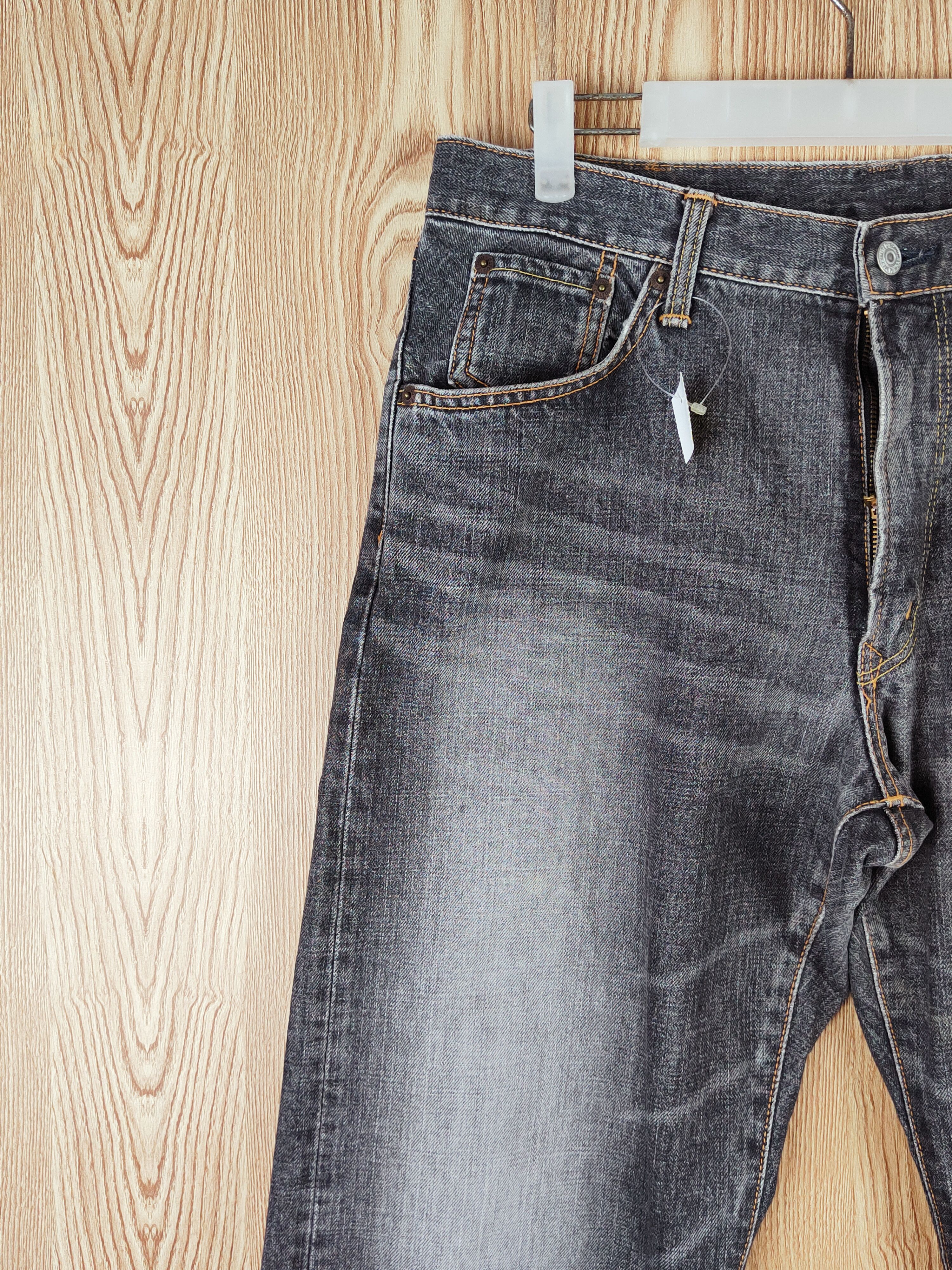 Edwin Edwin Black Distressed Ripped Jeans #S2682 Size US 34 / EU 50 - 3 Thumbnail