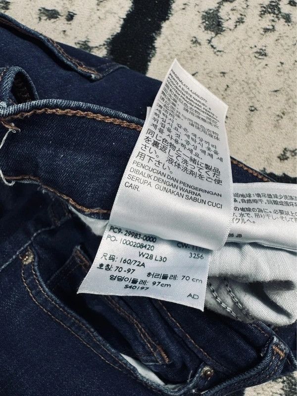 Levi's Levis Slimming slim jeans navy blue 28 30 Size 28" / US 6 / IT 42 - 6 Thumbnail
