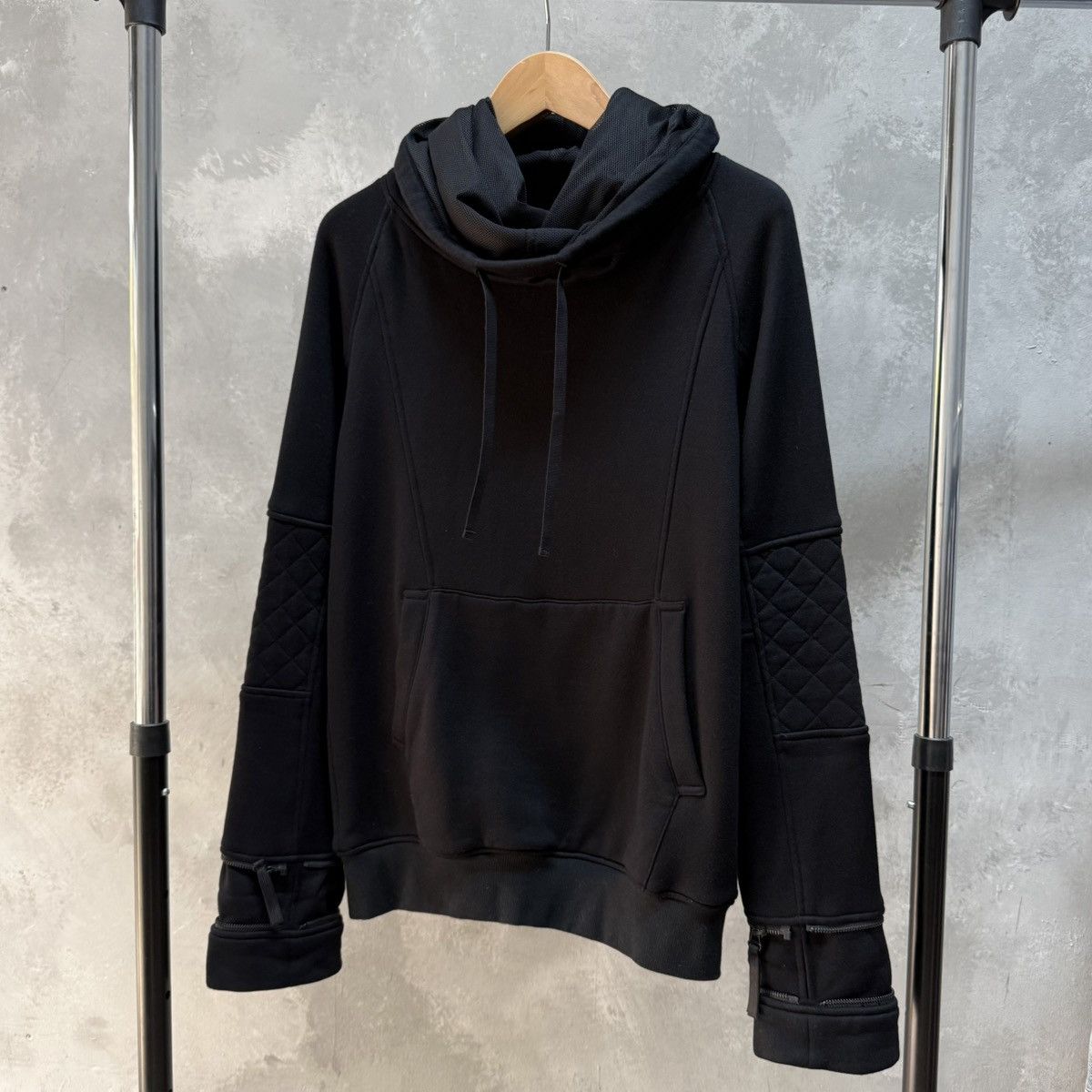 Helmut Lang Rare Helmut Lang Avant Garde Funnel Neck Zip Sleeve Hoodie Size US L / EU 52-54 / 3 - 3 Thumbnail