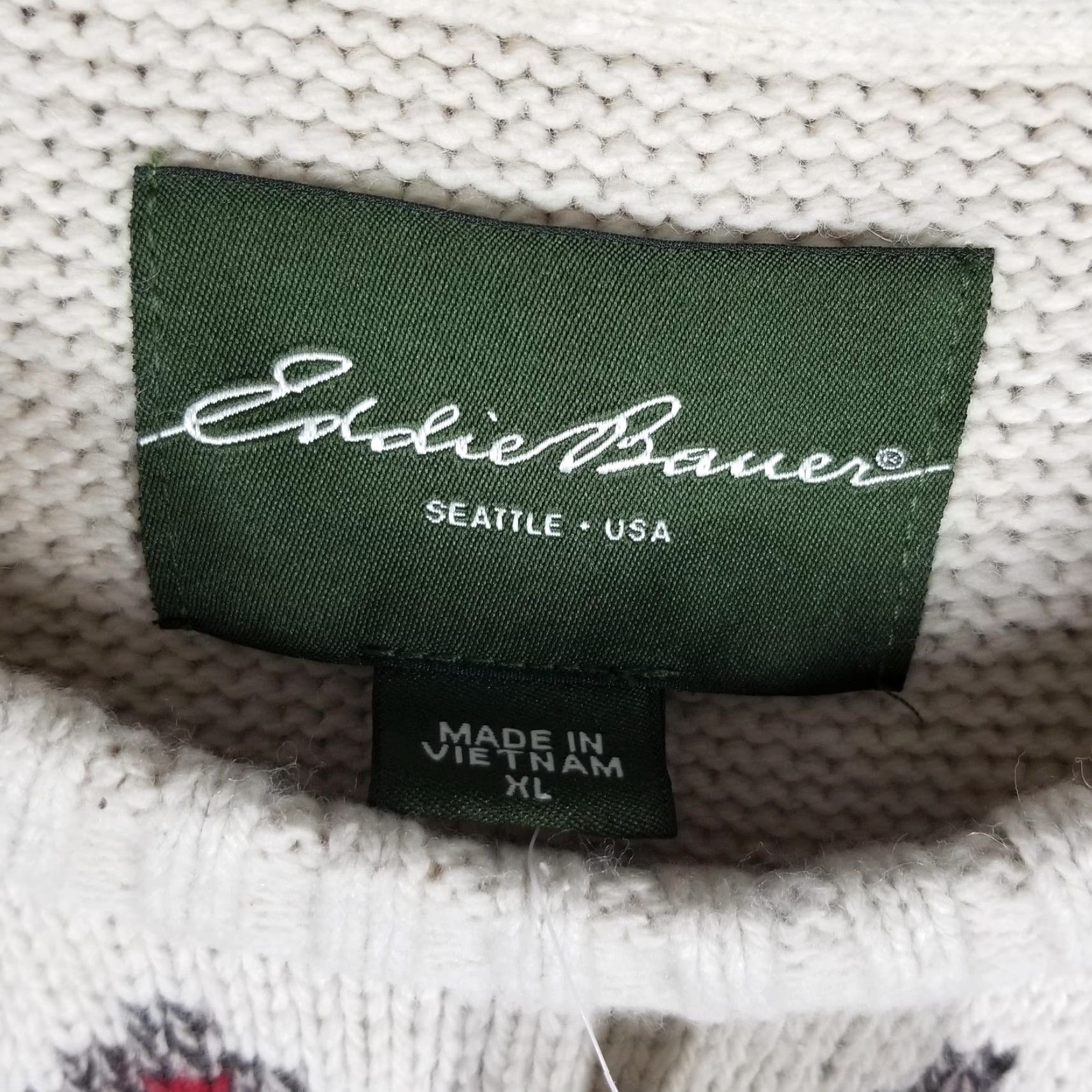 Eddie Bauer Eddie Bauer Fair Isle Sweater Mens XL Gray Knit Raglan Crewneck Wool Blend Size US XL / EU 56 / 4 - 4 Thumbnail