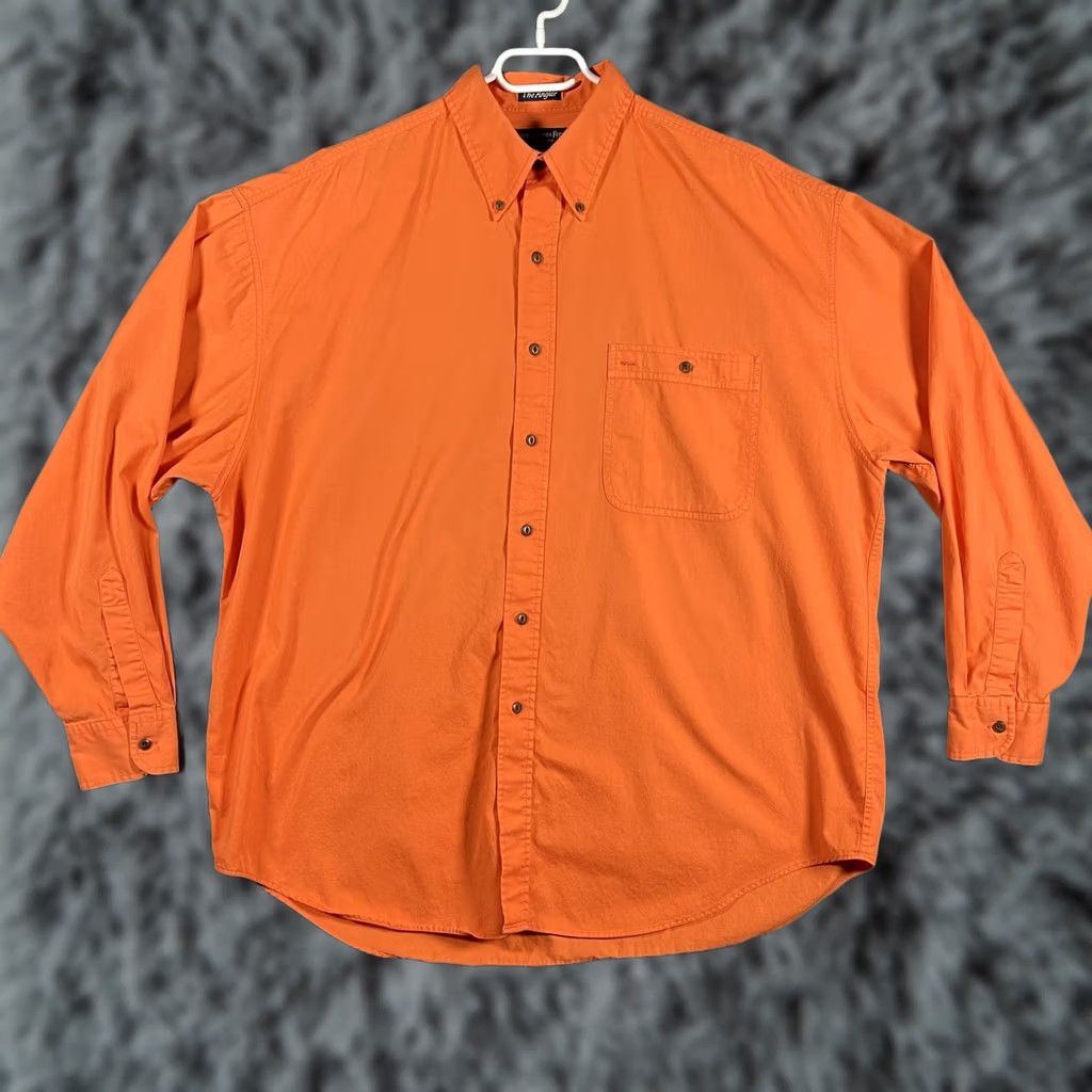 Abercrombie & Fitch Abercrombie & Fitch The Angler Shirt Mens L Orange Button-Up Casual Fishing Outdoor Cotton Long Sleeve Size US L / EU 52-54 / 3 - 1 Thumbnail