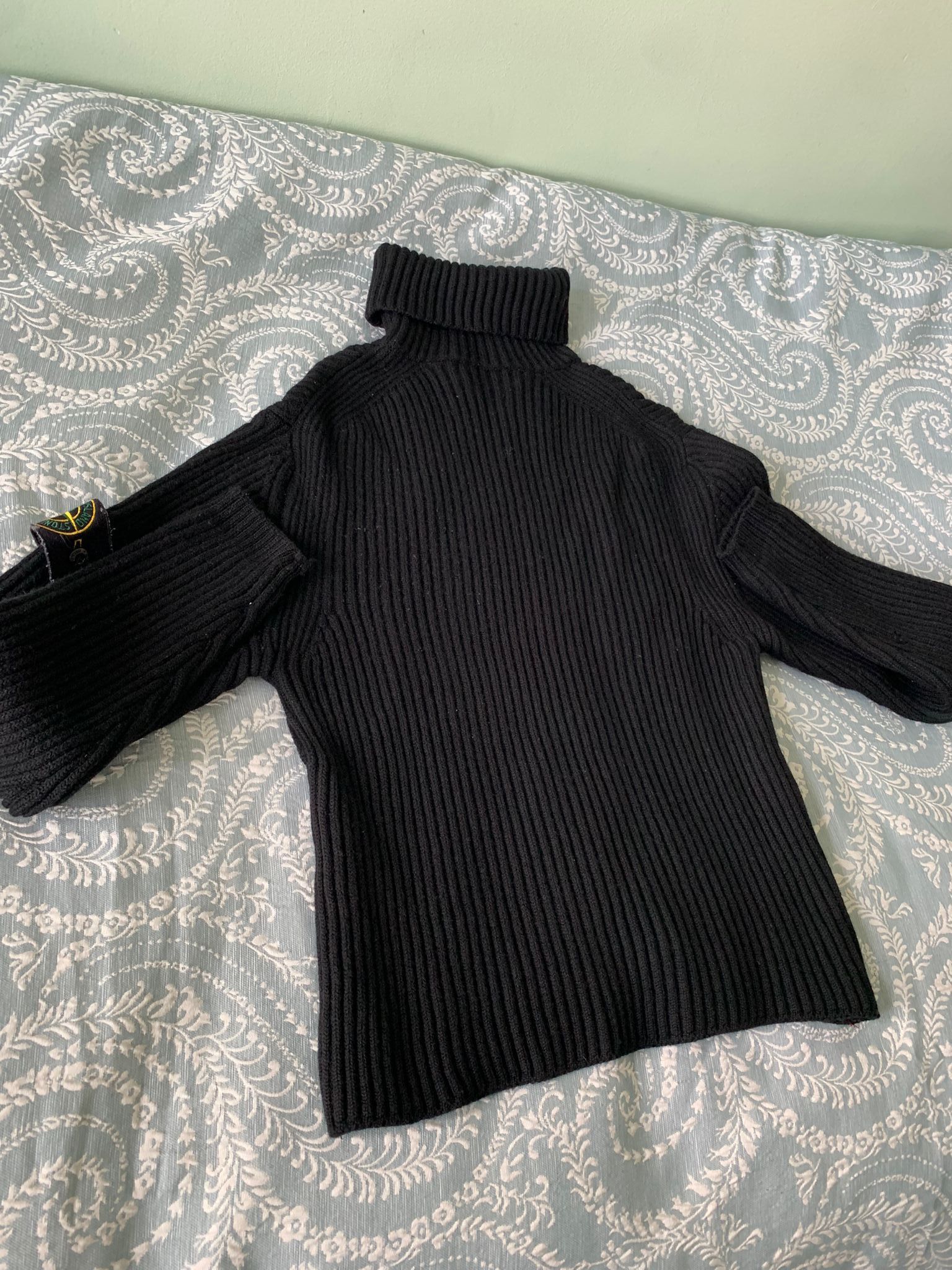 Stone Island Vintage Stone Island AW/01 Wool Ribbed Turtleneck Size US S / EU 44-46 / 1 - 1 Thumbnail