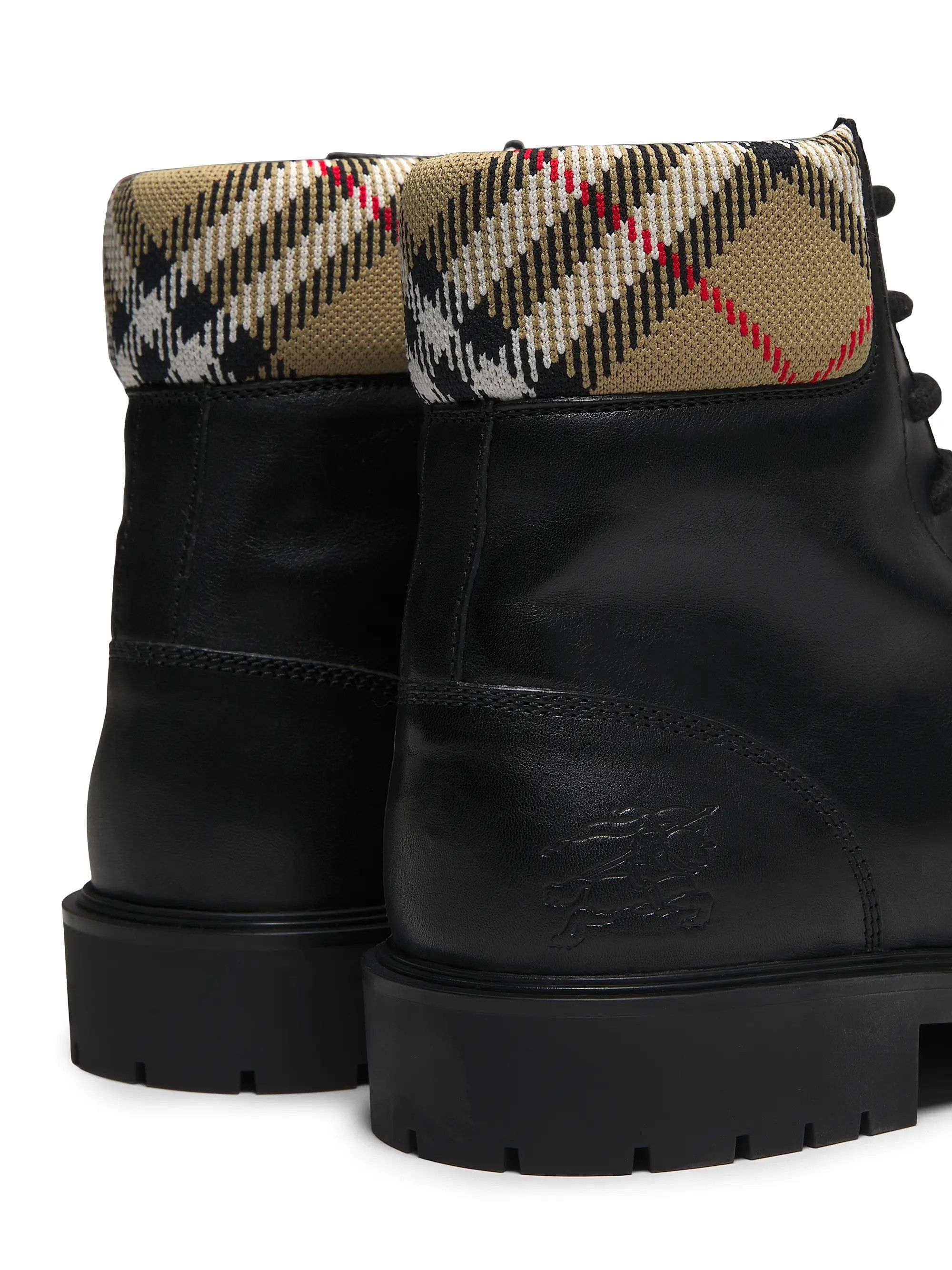 Burberry os11x0526 Rogue Leather Lace-Up Combat Boots in Black Size US 9 / EU 42 - 3 Thumbnail