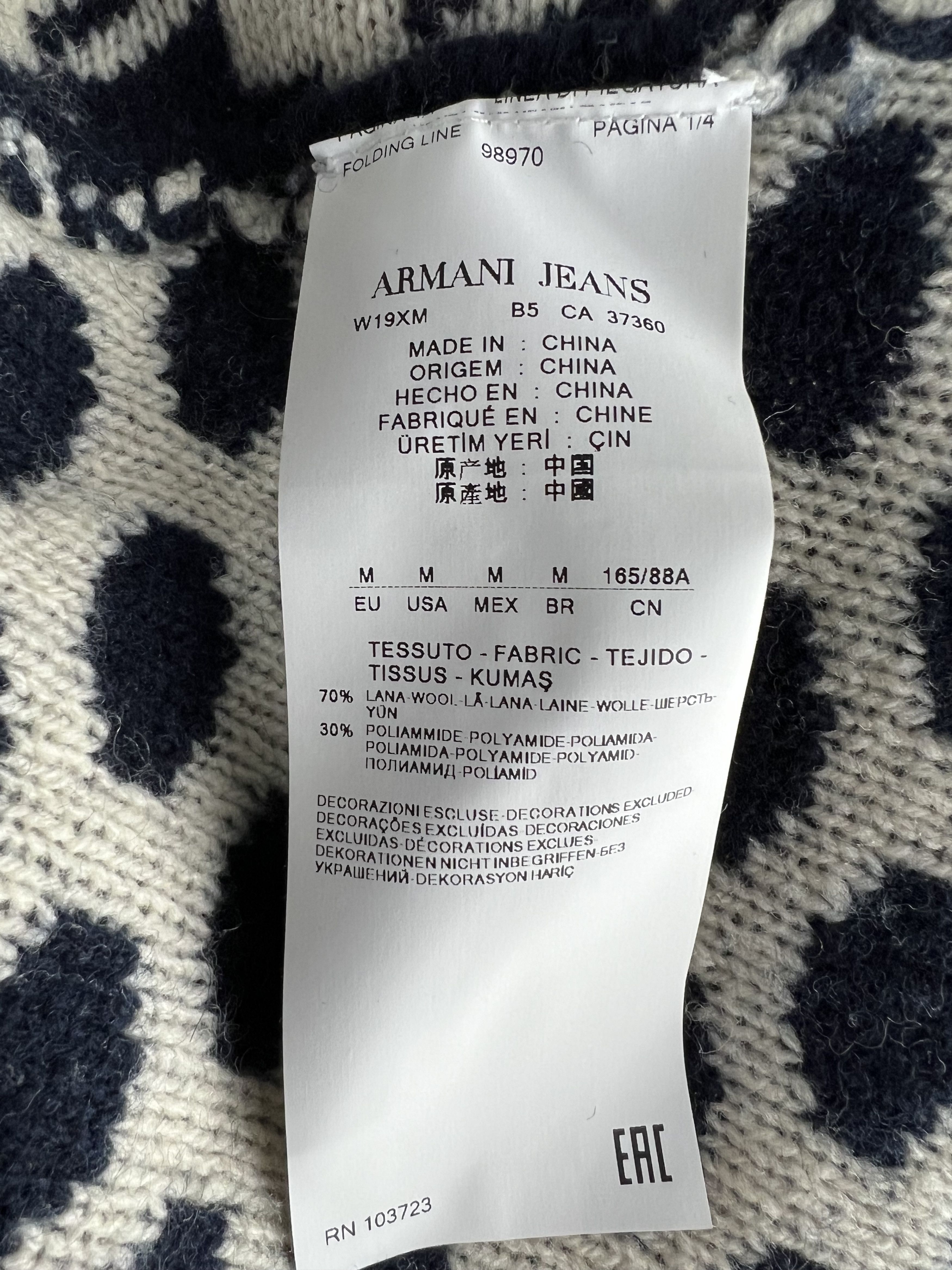 Armani Armani Jeans Wool Fringe Turtleneck Poncho Cape Size M Size M / US 6-8 / IT 42-44 - 11 Thumbnail