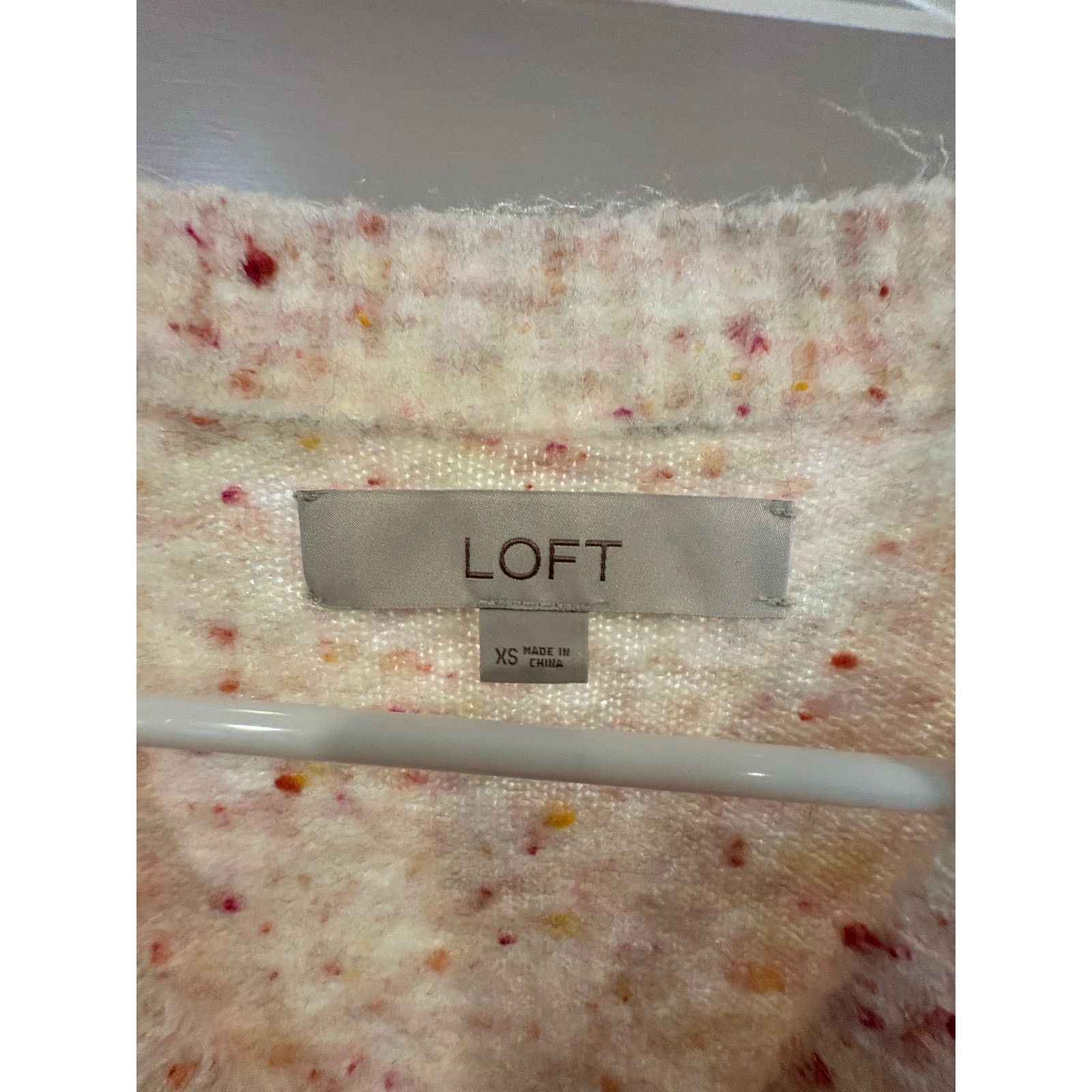 Loft LOFT Women’s XS Sweater Weather Cream Speckled Knit Pullover Size XS / US 0-2 / IT 36-38 - 4 Thumbnail