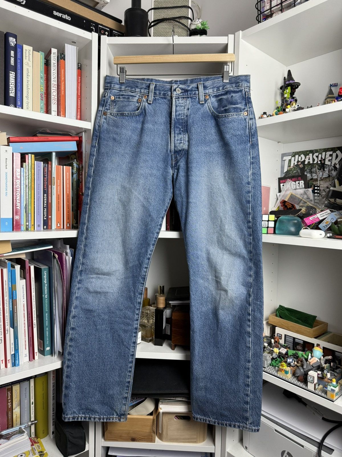 Levi's × Vintage Levis Lot 501 premium denim jeans babyblue pants 33x30 y2k Size US 33 - 2 Thumbnail