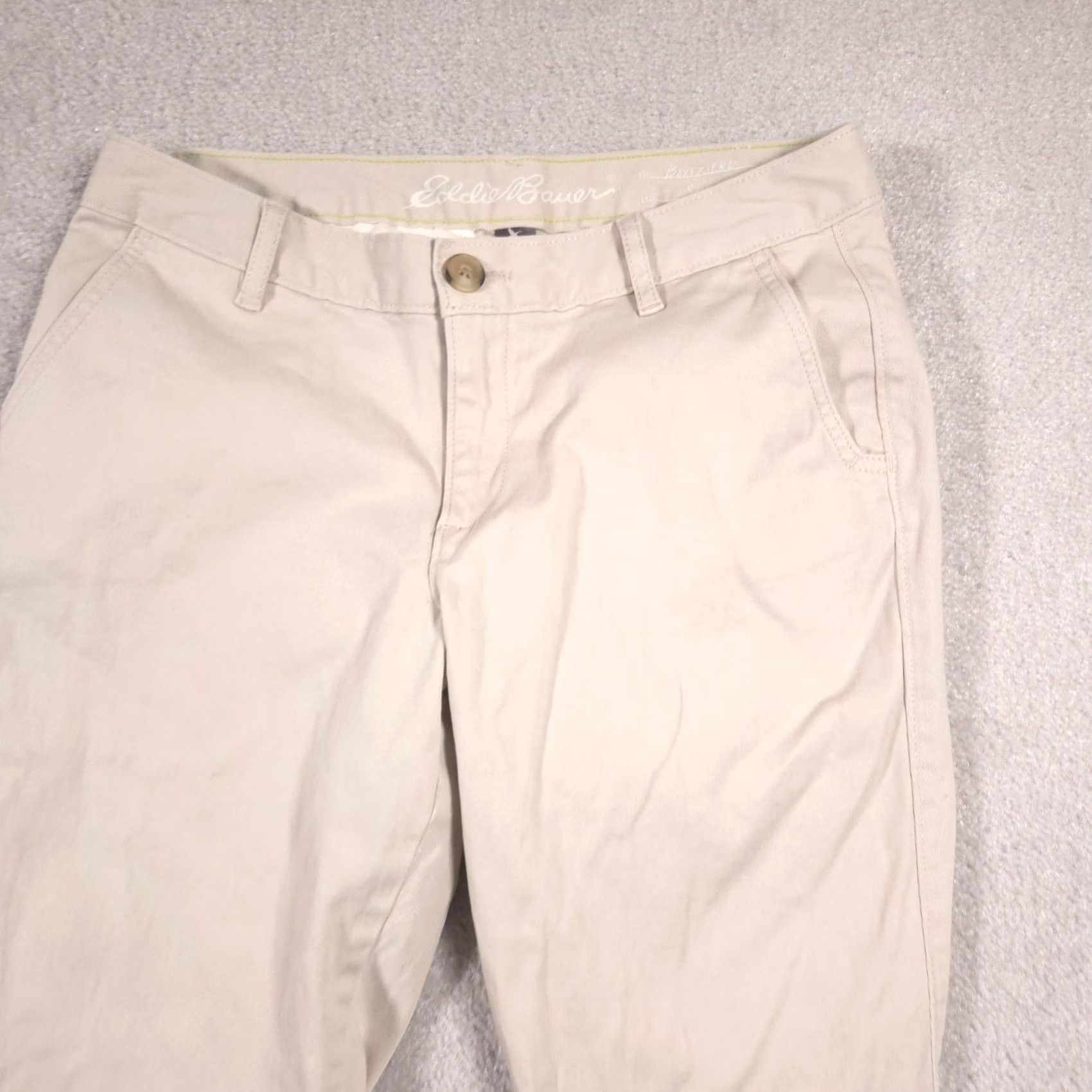 Eddie Bauer Eddie Bauer Pants Womens 2 Beige Chino Twill Straight Leg Casual Boyfriend Casual Workwear Womens Pants Size 26" / US 2 / IT 38 - 4 Thumbnail