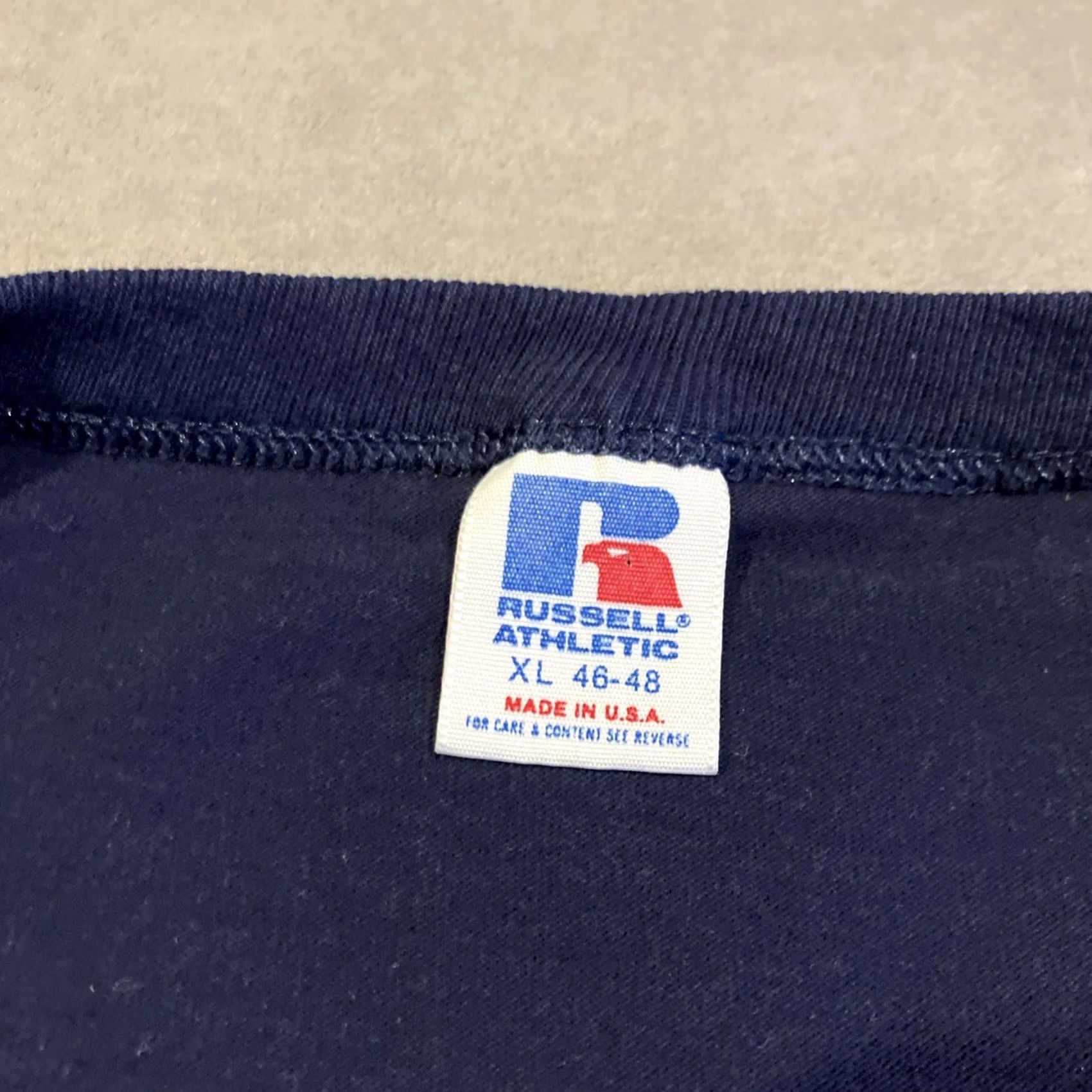 Russell Athletic VINTAGE National Catholic Swimming & Diving Championships T Shirt XL Russell Athletic Men Blue 1990s Short Sleeve Crew Neck Cotton Shirts Size US XL / EU 56 / 4 - 3 Thumbnail