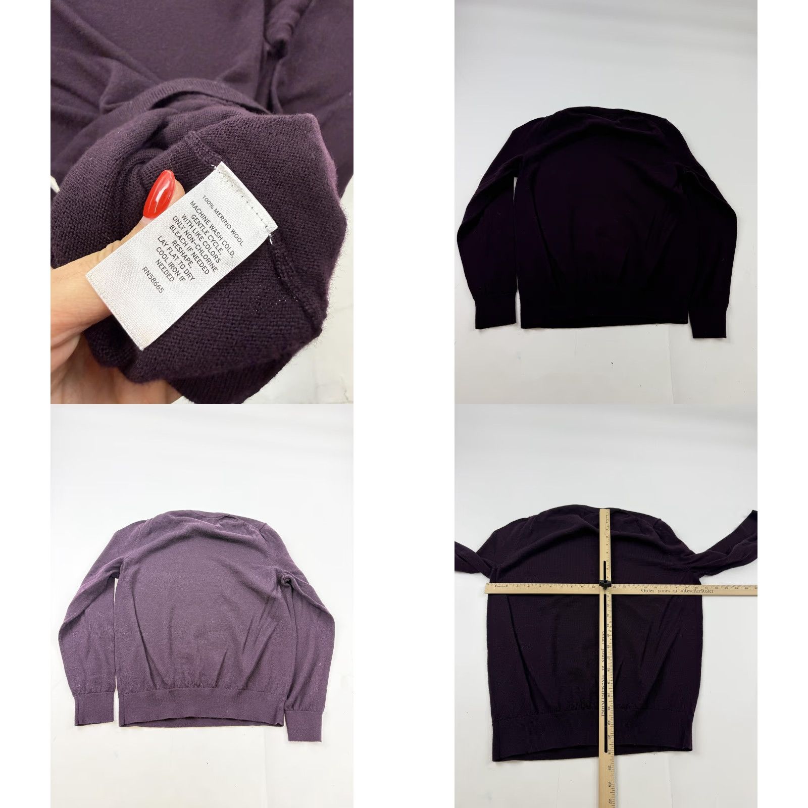 Nordstrom Nordstrom Mens Large Purple Merino Wool Crewneck Knit Pullover Sweater Casual Size US L / EU 52-54 / 3 - 8 Thumbnail