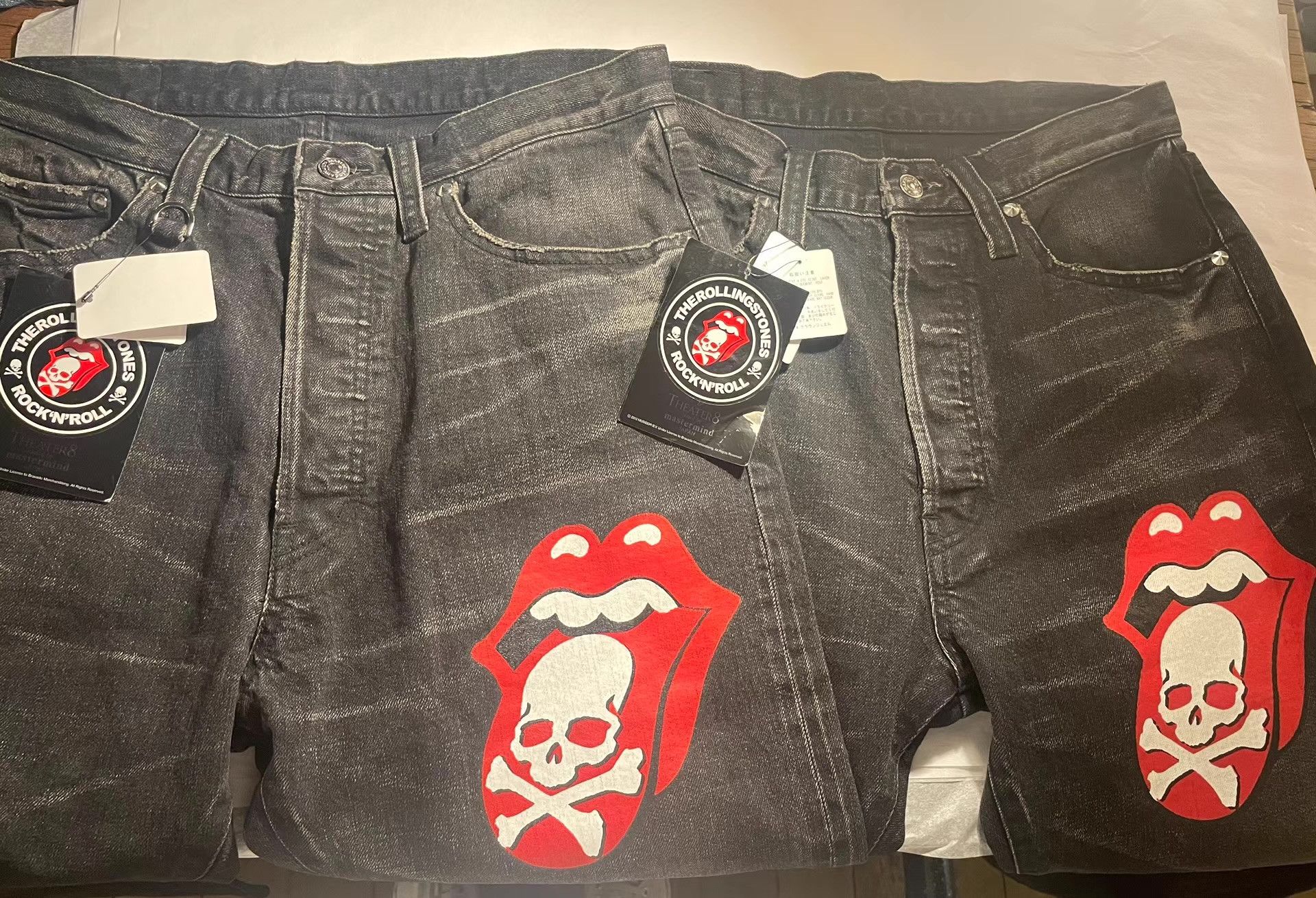 Mastermind Japan MMJ Mastermind Japan black washed denim jeans。Ｑ25 Size US 34 / EU 50 - 1 Thumbnail