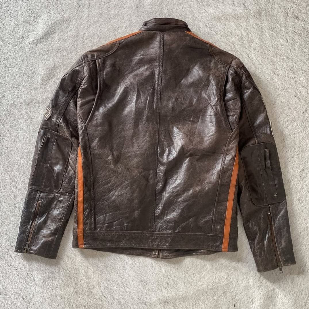 Genuine Leather × Japanese Brand × Vintage 2000s leather jacket y2k style Size US M / EU 48-50 / 2 - 4 Thumbnail