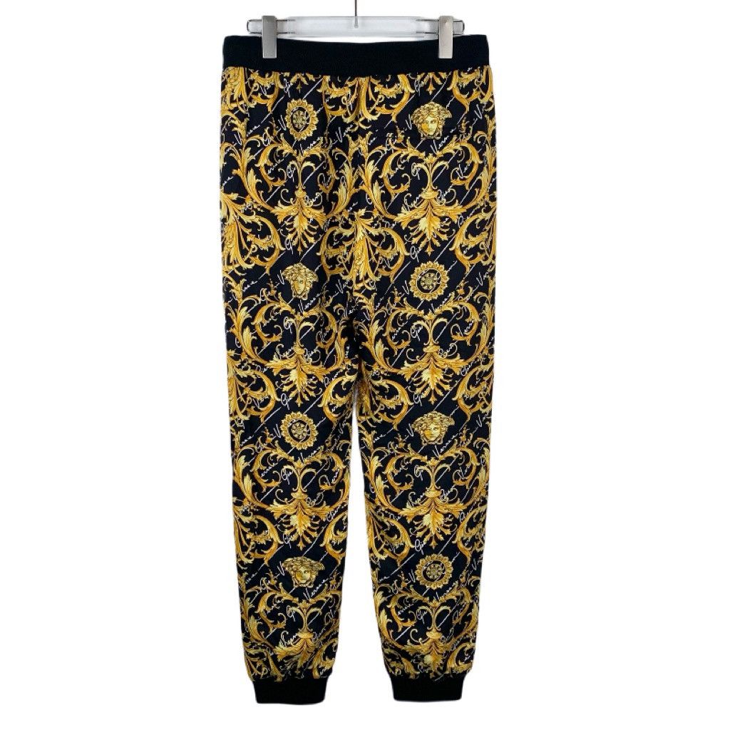 Versace Versace Medusa Head Print Black and Gold Cuffed Casual Pants Size 30" / US 8 / IT 44 - 2 Thumbnail