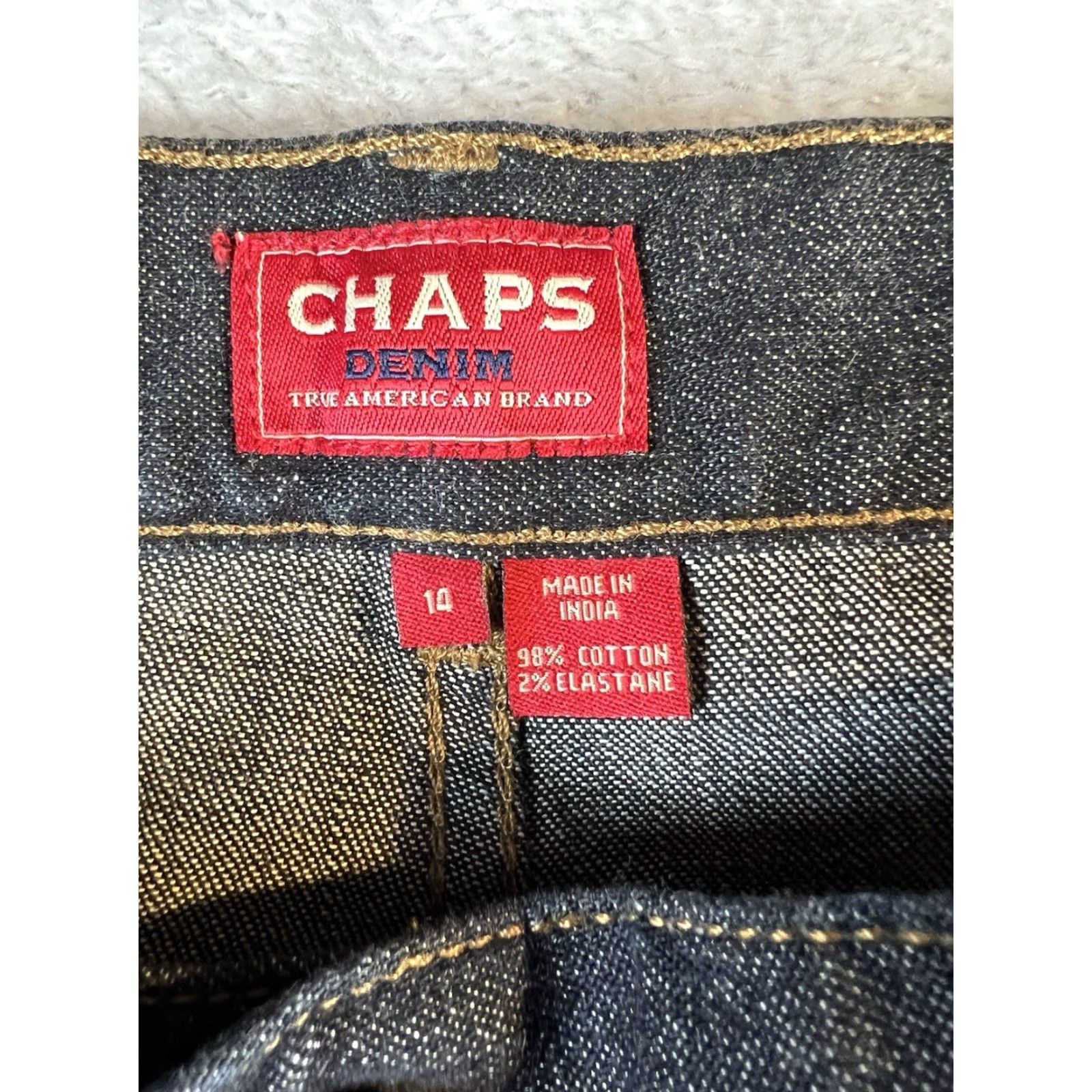 Chaps Chaps Jeans Womens 14 Denim 36x29.25 Blue Dark Wash Preppy Straight 5-Pocket Design Regular Jeans Womens Size 36" / US 14 / IT 50 - 5 Thumbnail