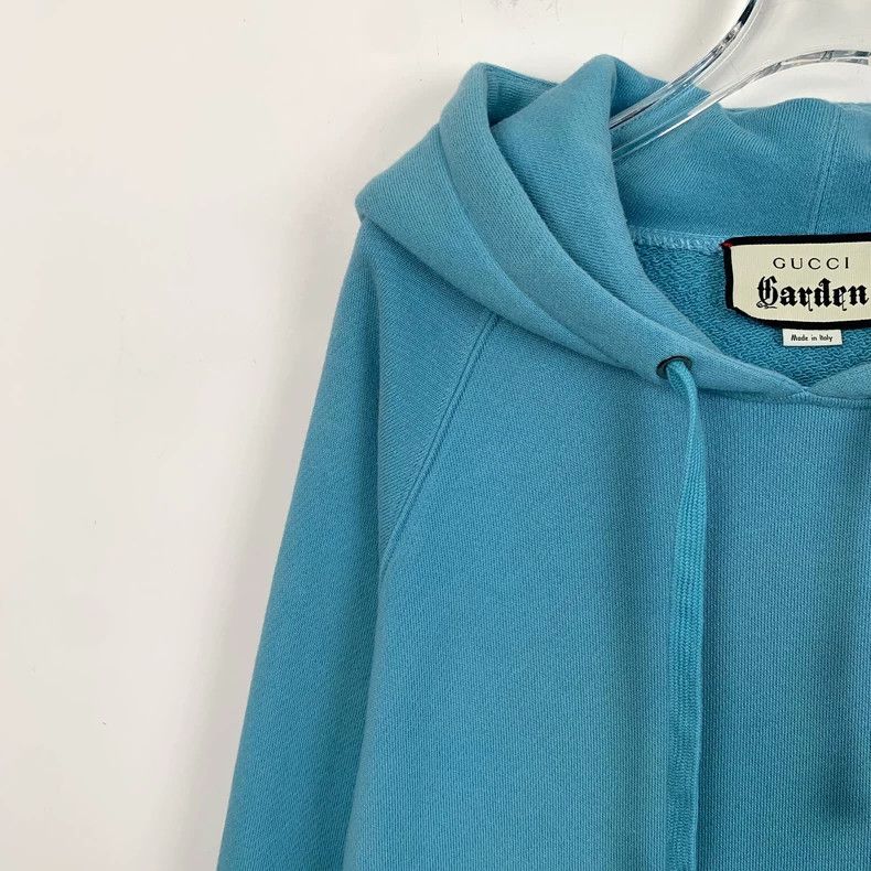 Gucci Gucci Garden series blue letter embroidery cotton hooded dr Size US S / EU 44-46 / 1 - 3 Thumbnail