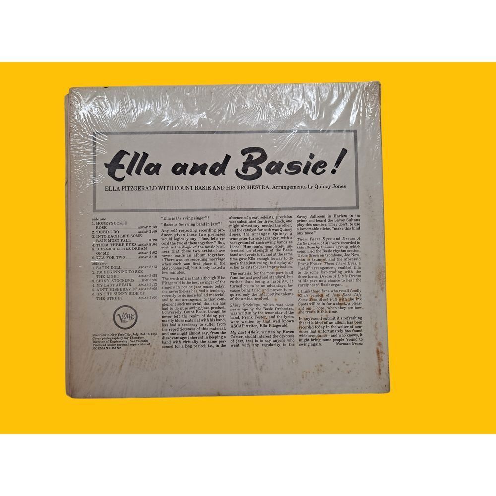 Other Verve Records Ella and Basie Vinyl Jazz Album Count Basie Or Size ONE SIZE - 2 Thumbnail