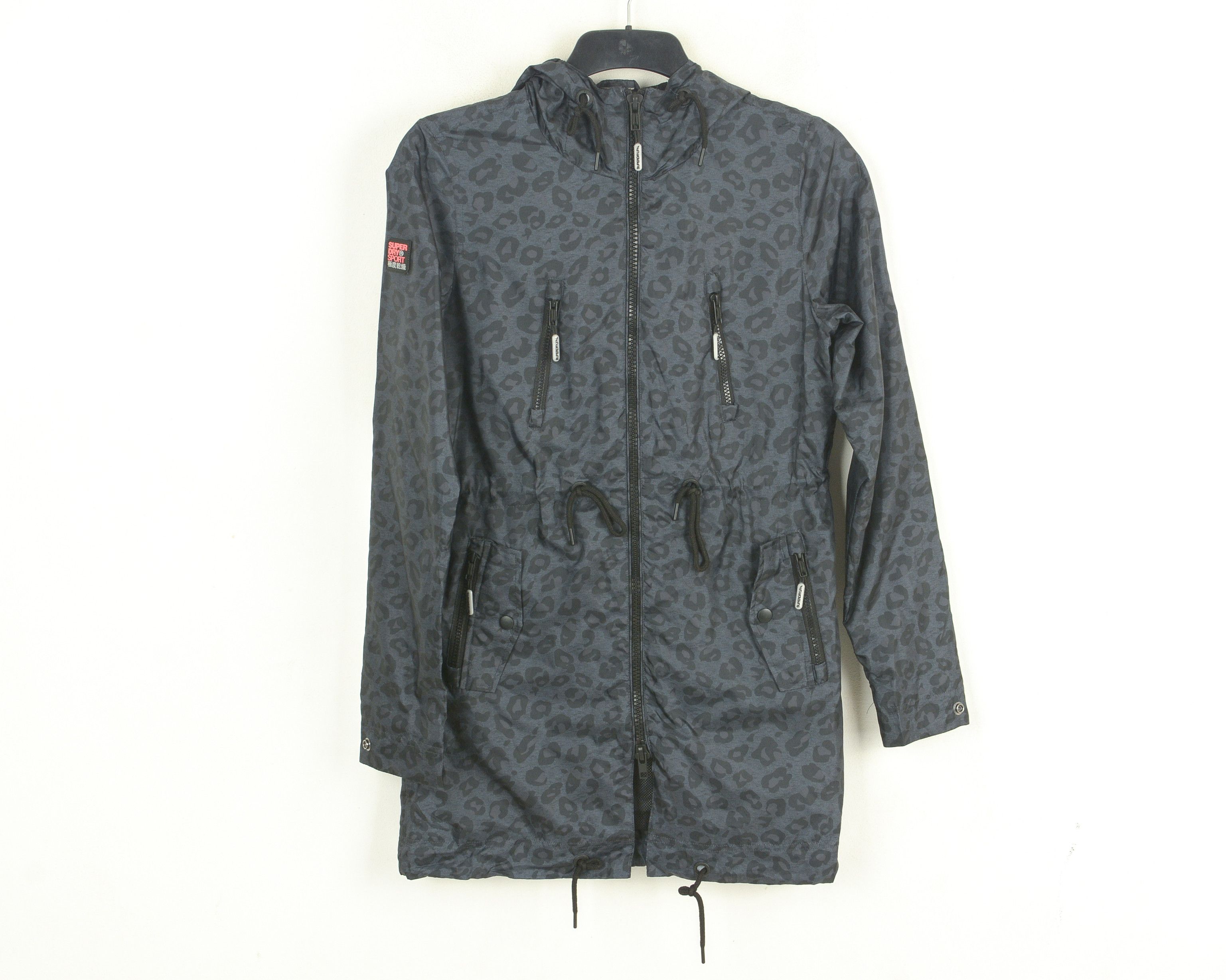 Superdry Sport Womens XS Jacket Coat Hooded Cheetah Windbreaker Size XS / US 0-2 / IT 36-38 - 1 Thumbnail