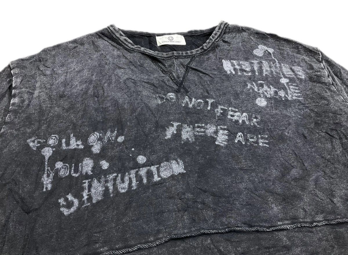 Hysteric Glamour × Japanese Brand × Seditionaries 🔥Sick Y2K World Wide Love Poem Sweatshirt Distressed Punk Size US XL / EU 56 / 4 - 3 Thumbnail