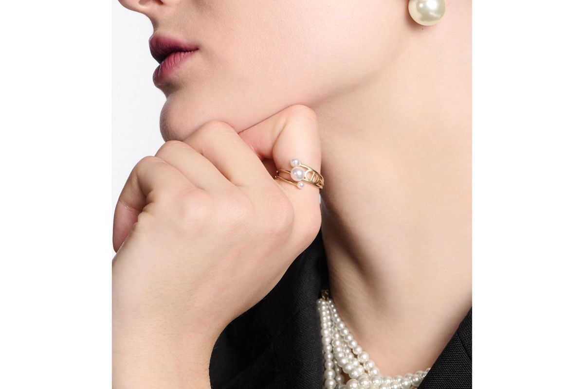 Dior o1bcso1str0126 Size:OS/Triptyque Ring in Golden/White Size ONE SIZE - 6 Thumbnail