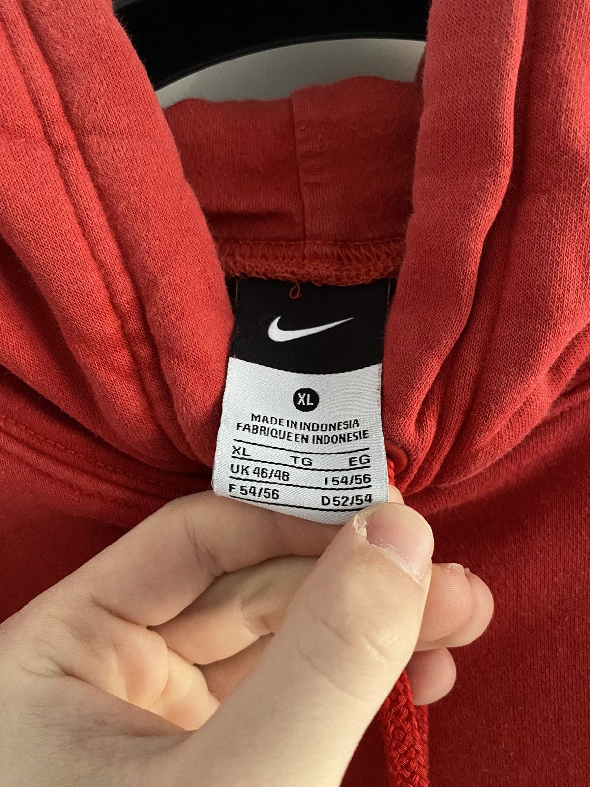 Nike × Vintage Nike Vintage Hoodie Big Logo Baggy,USA,Y2k Size US XL / EU 56 / 4 - 7 Thumbnail